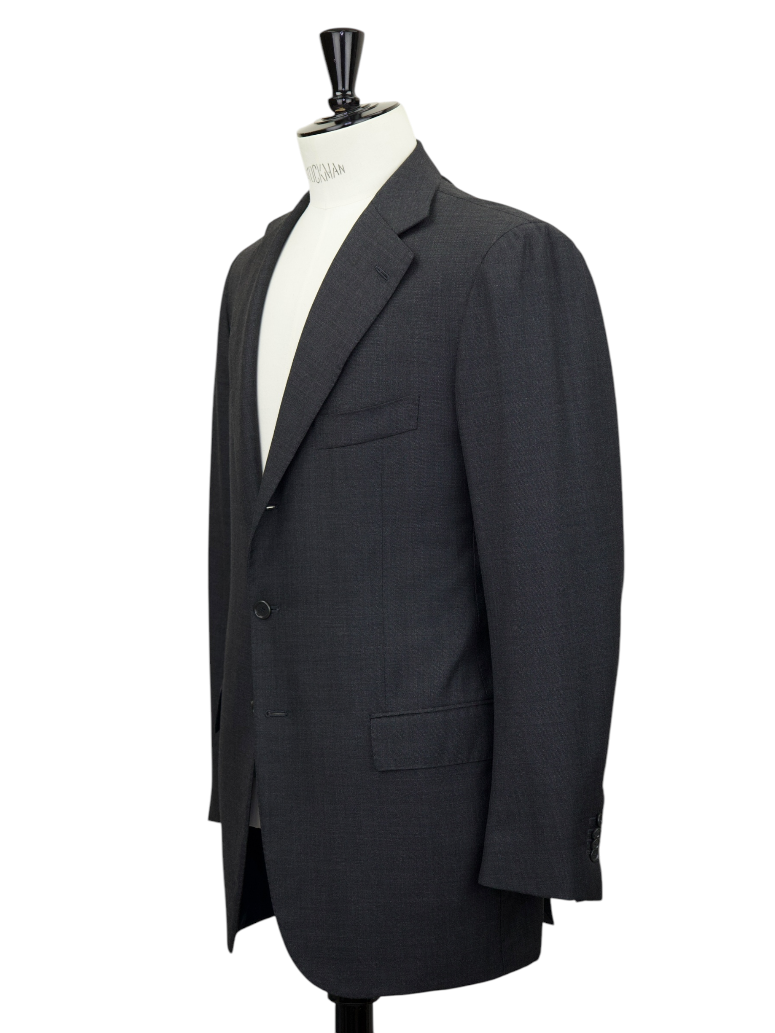 Cesare Attolini Dark Grey Super 140’s Sharkskin Suit