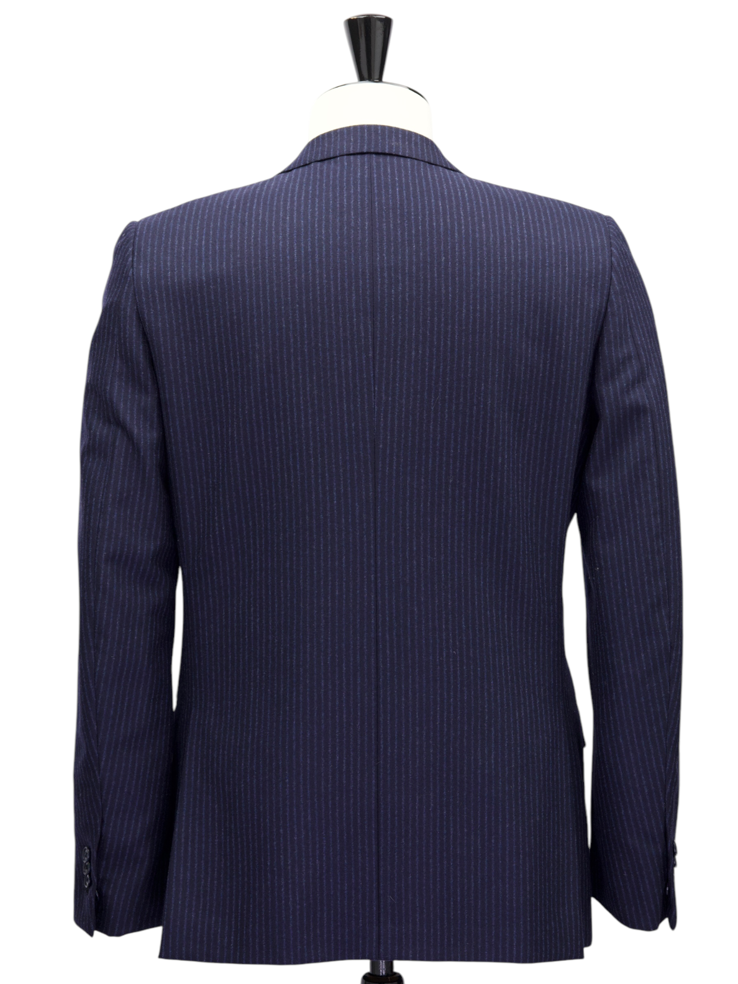 Ermenegildo Zegna Dark Blue Wool & Cashmere Flannel Pinstripe Suit