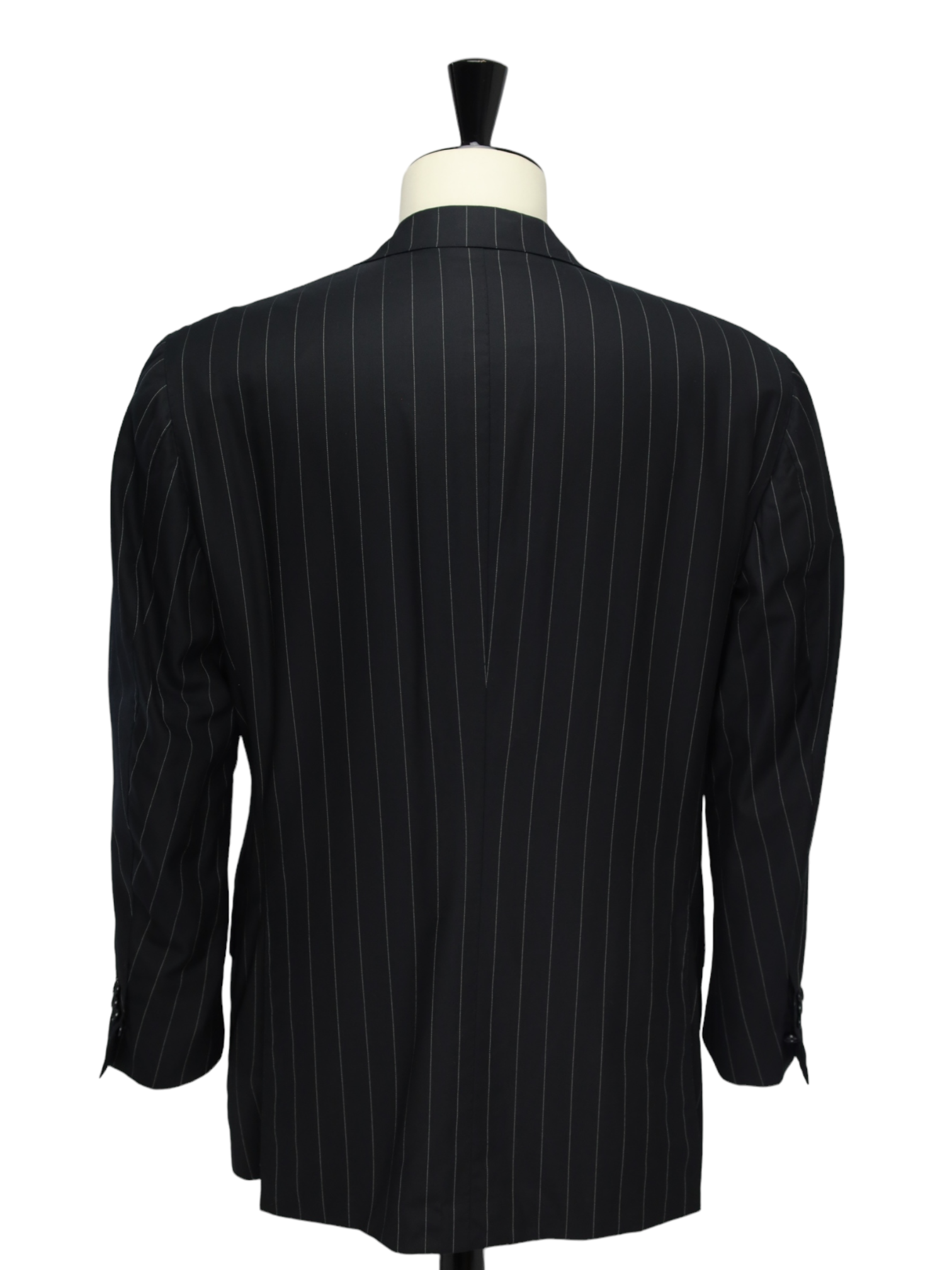 Cesare Attolini Black Super 160's Pinstripe Suit
