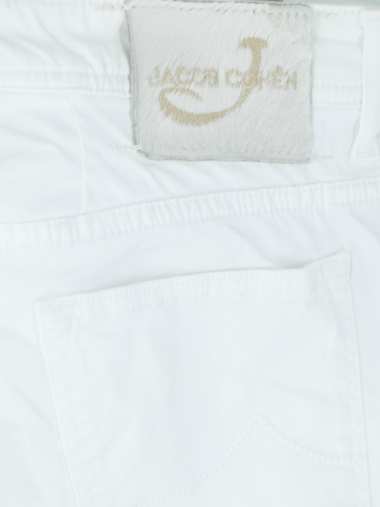 Jacob Cohen White Cotton, Lycocell & Stretch 5-Pocket Jeans