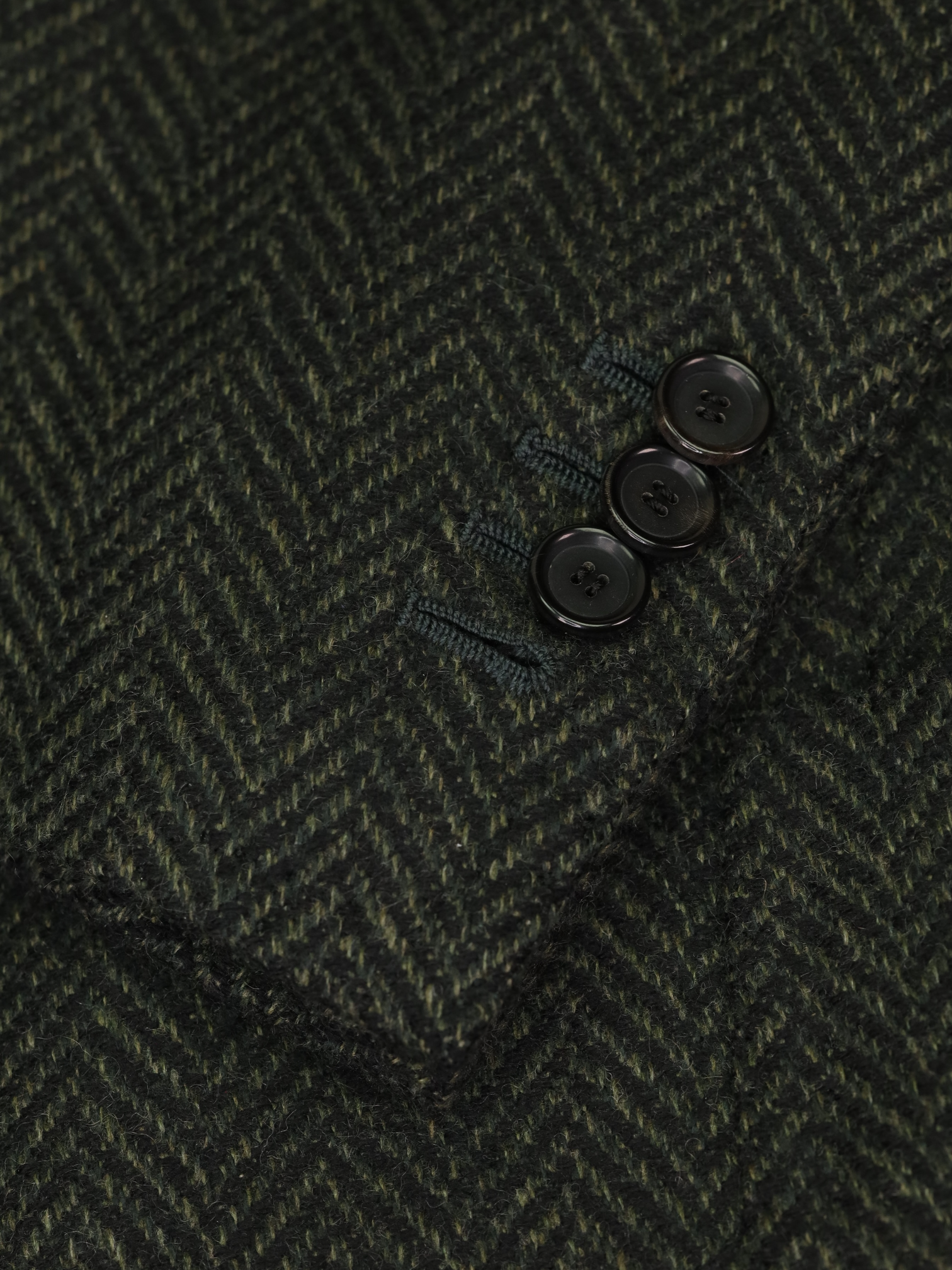 Cesare Attolini Forest Green Pure-Cashmere Herringbone Jacket