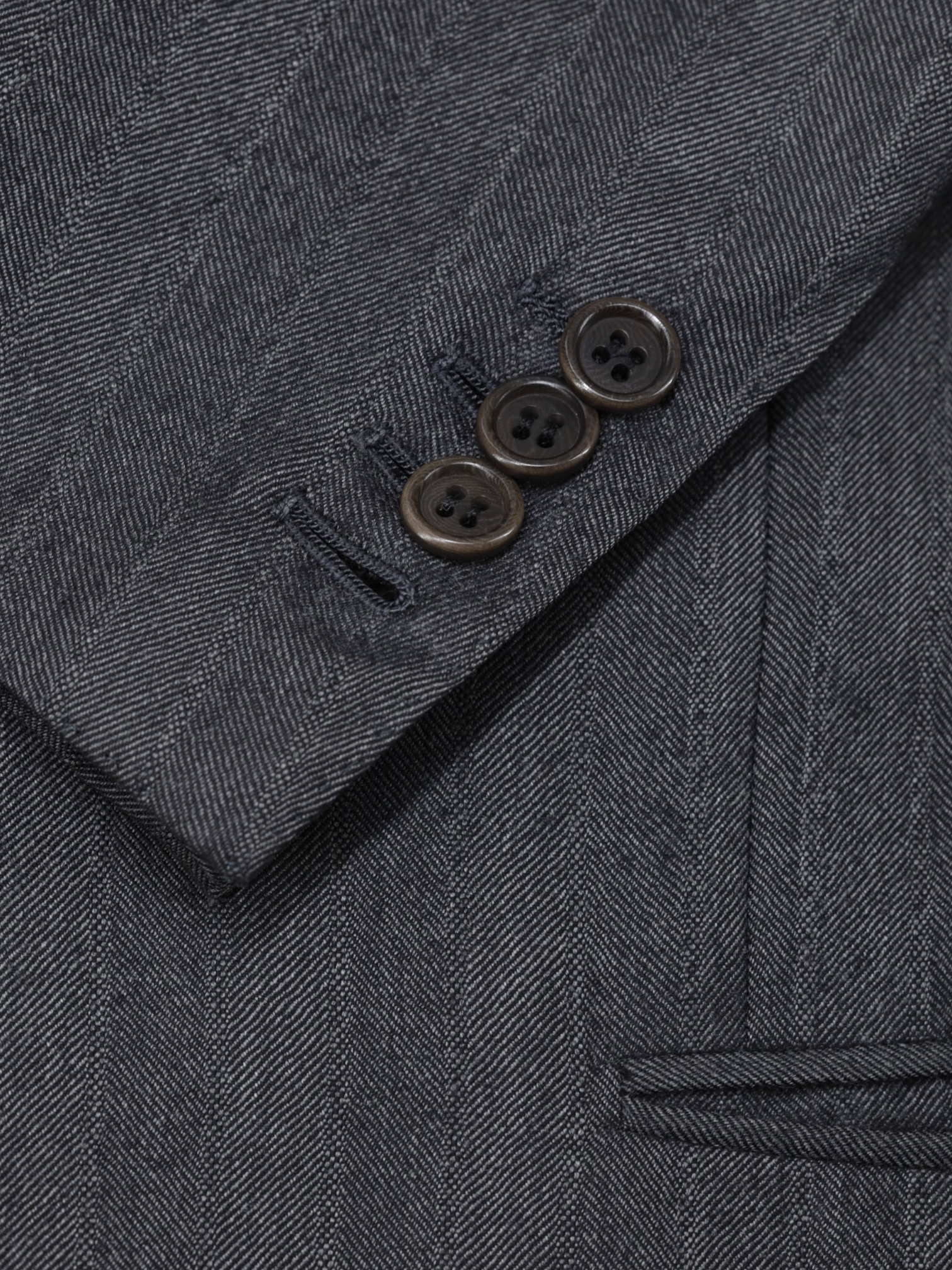 Kiton Grey Pure Cashmere Herringbone Winter Jacket