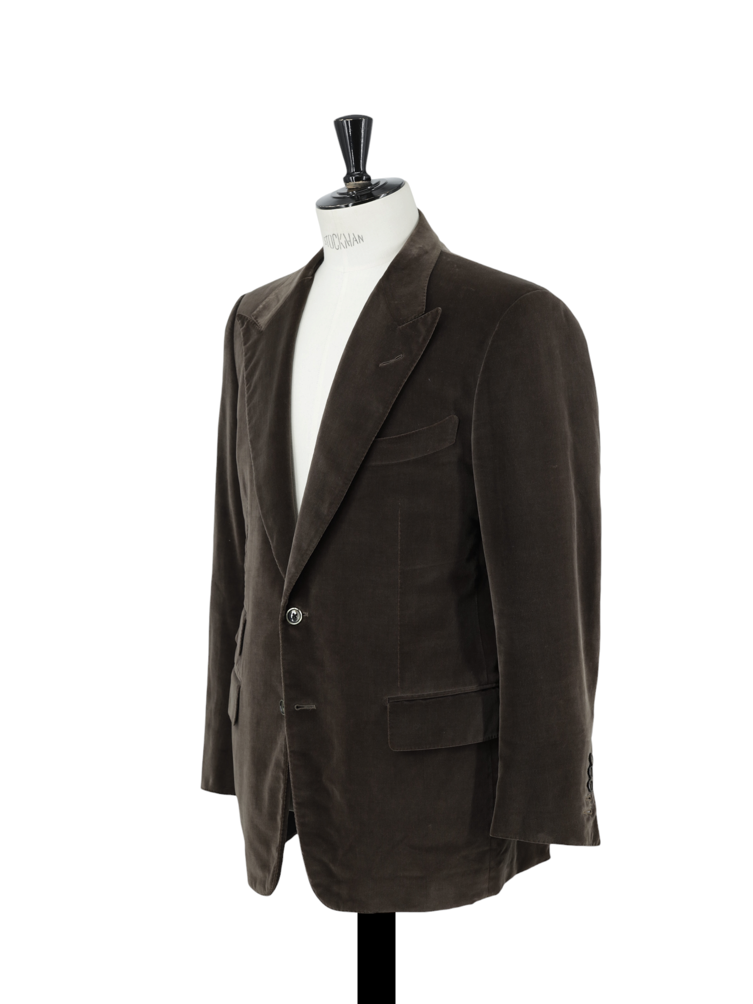 Tom Ford Warm Taupe Cotton Velvet Windsor Jacket