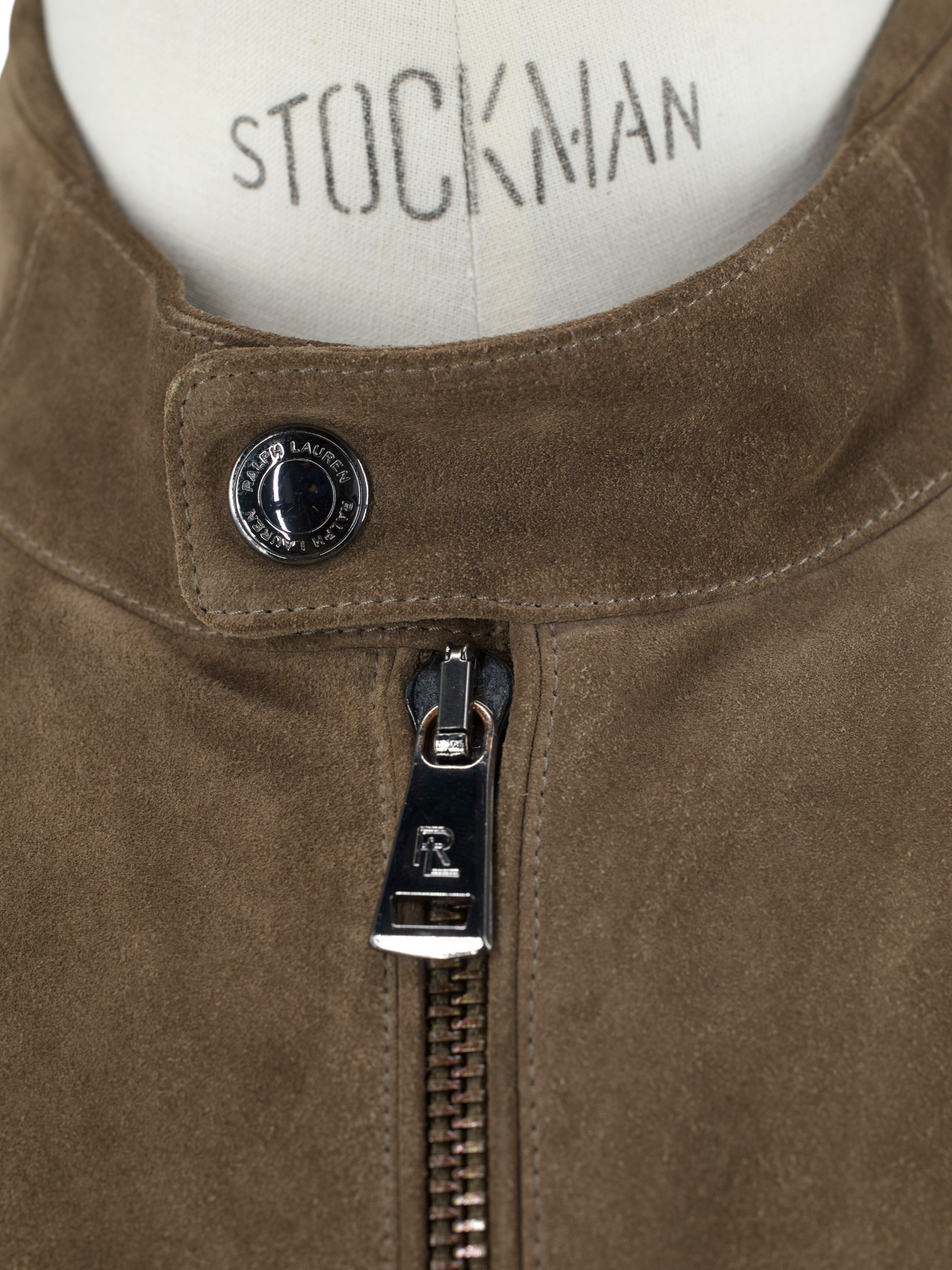Ralph Lauren Purple Label Brown Calf-Suede Biker Jacket