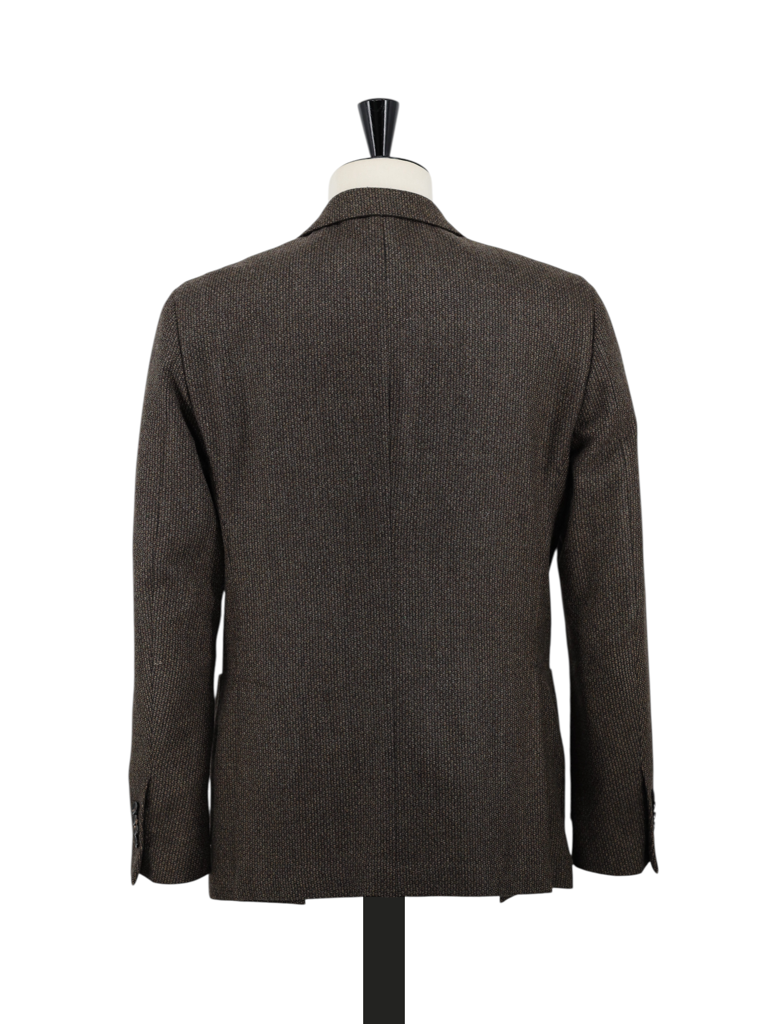 Lardini Brown Wool "Tessuto Exclusivo" Bicolor Micro-Pattern Jacket