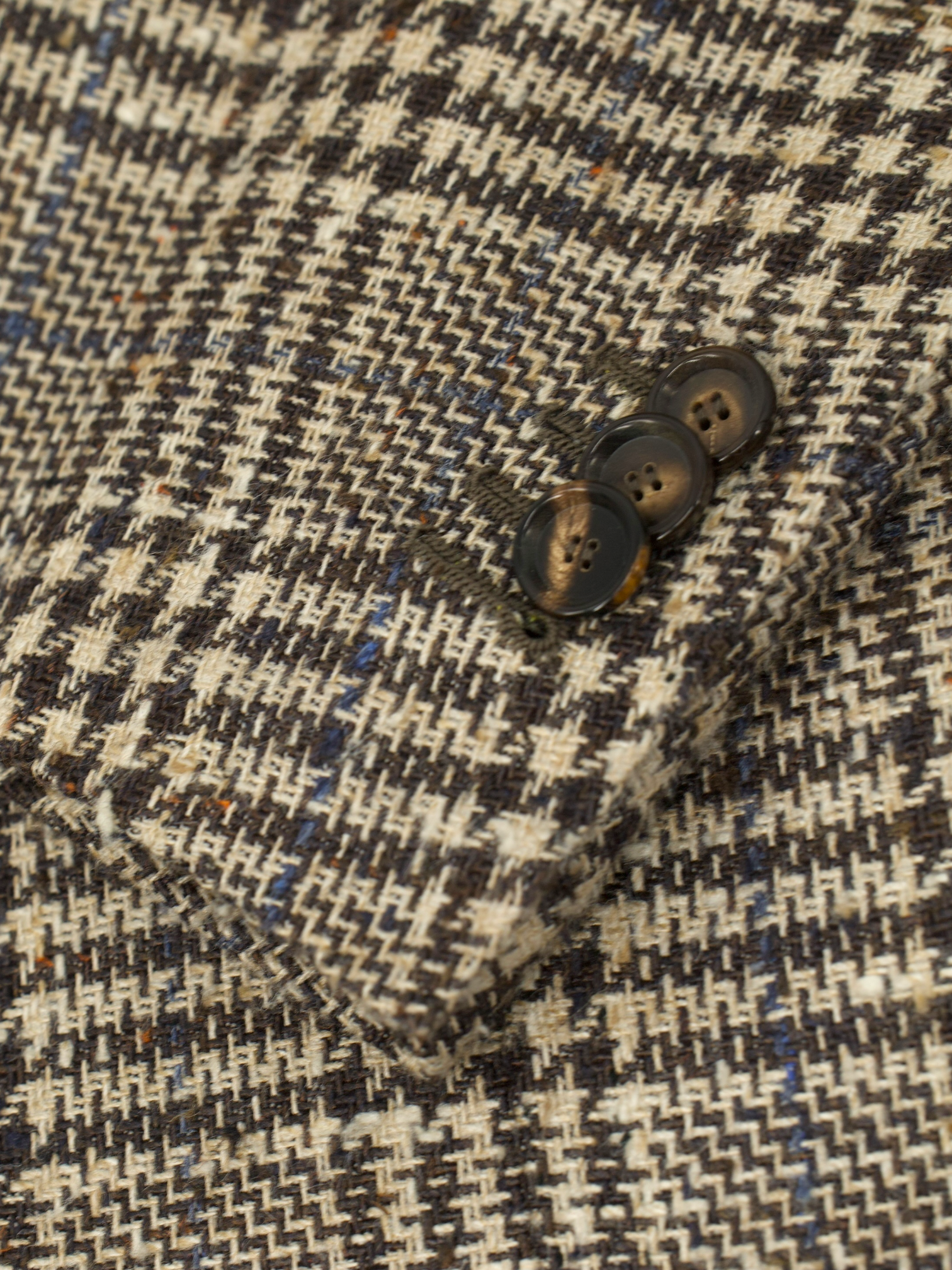 Cesare Attolini Light Brown Silk & Wool Donegal Prince of Wales Jacket