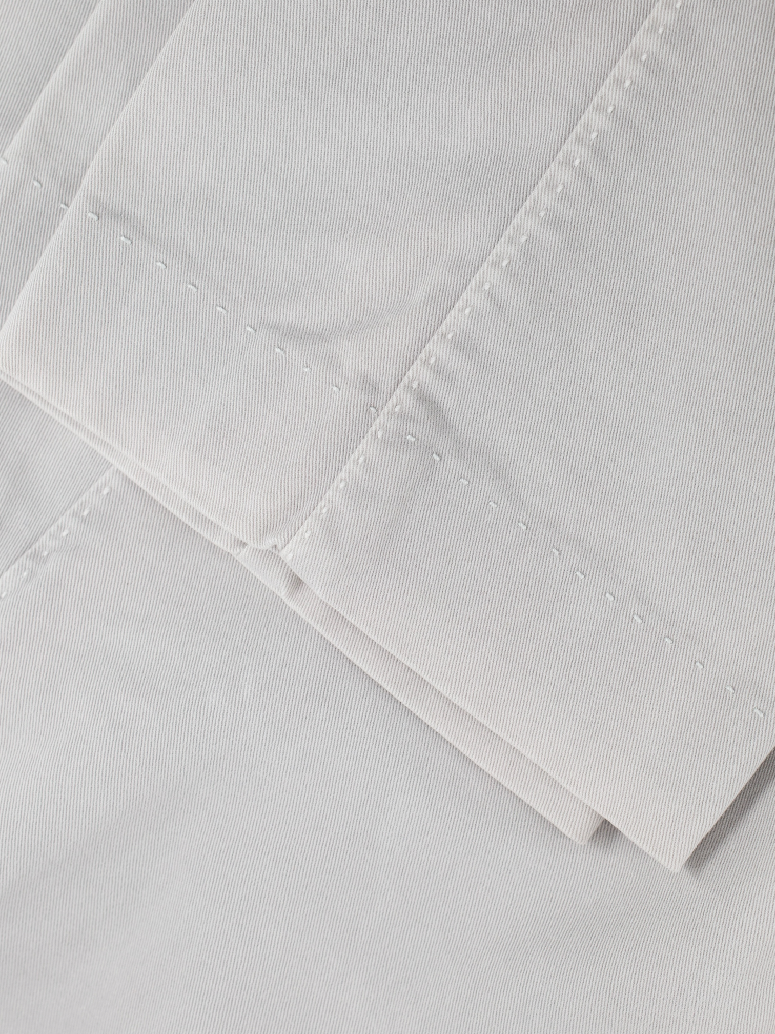 Rota Pearl Grey Pure Cotton, Wool & Stretch Twill Dress Chino