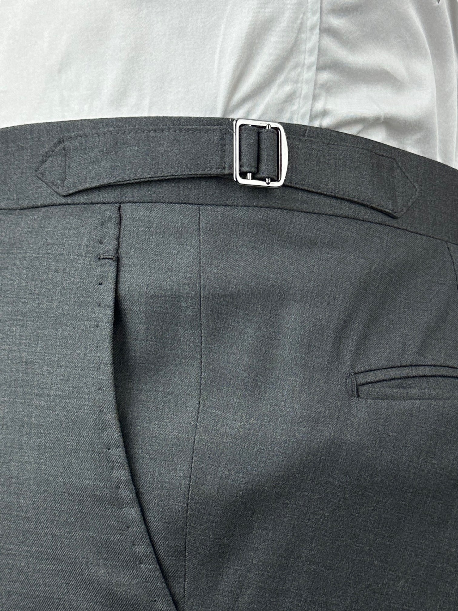 Isaia Grey Wool Trousers