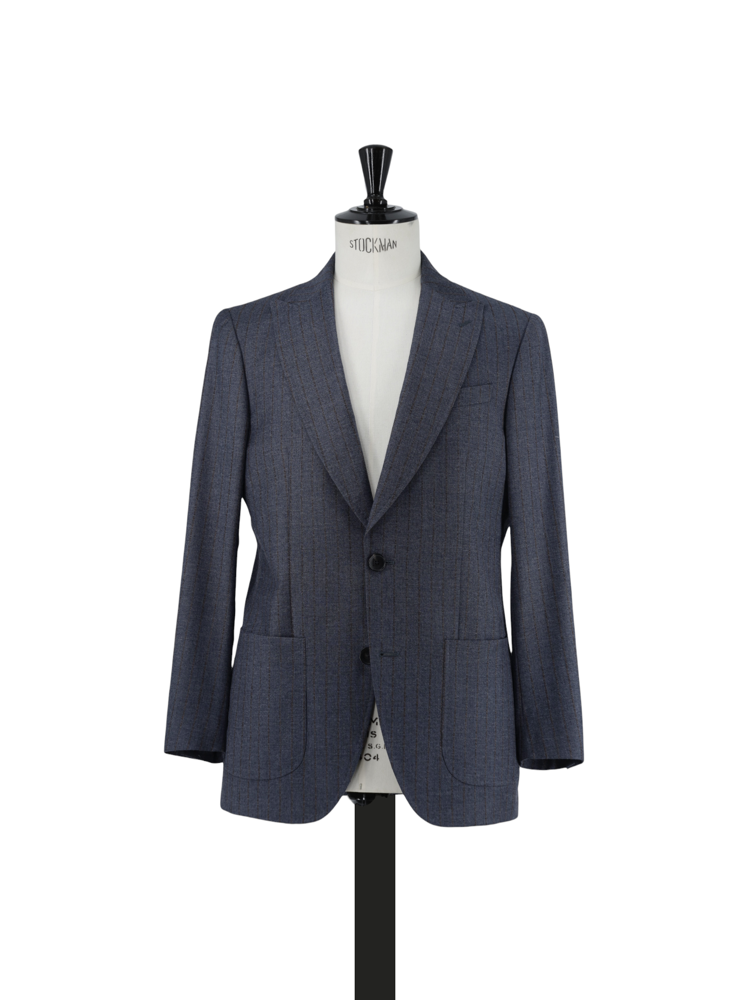 Etro Steel Blue & Brown Wool & Silk Pinstripe Suit