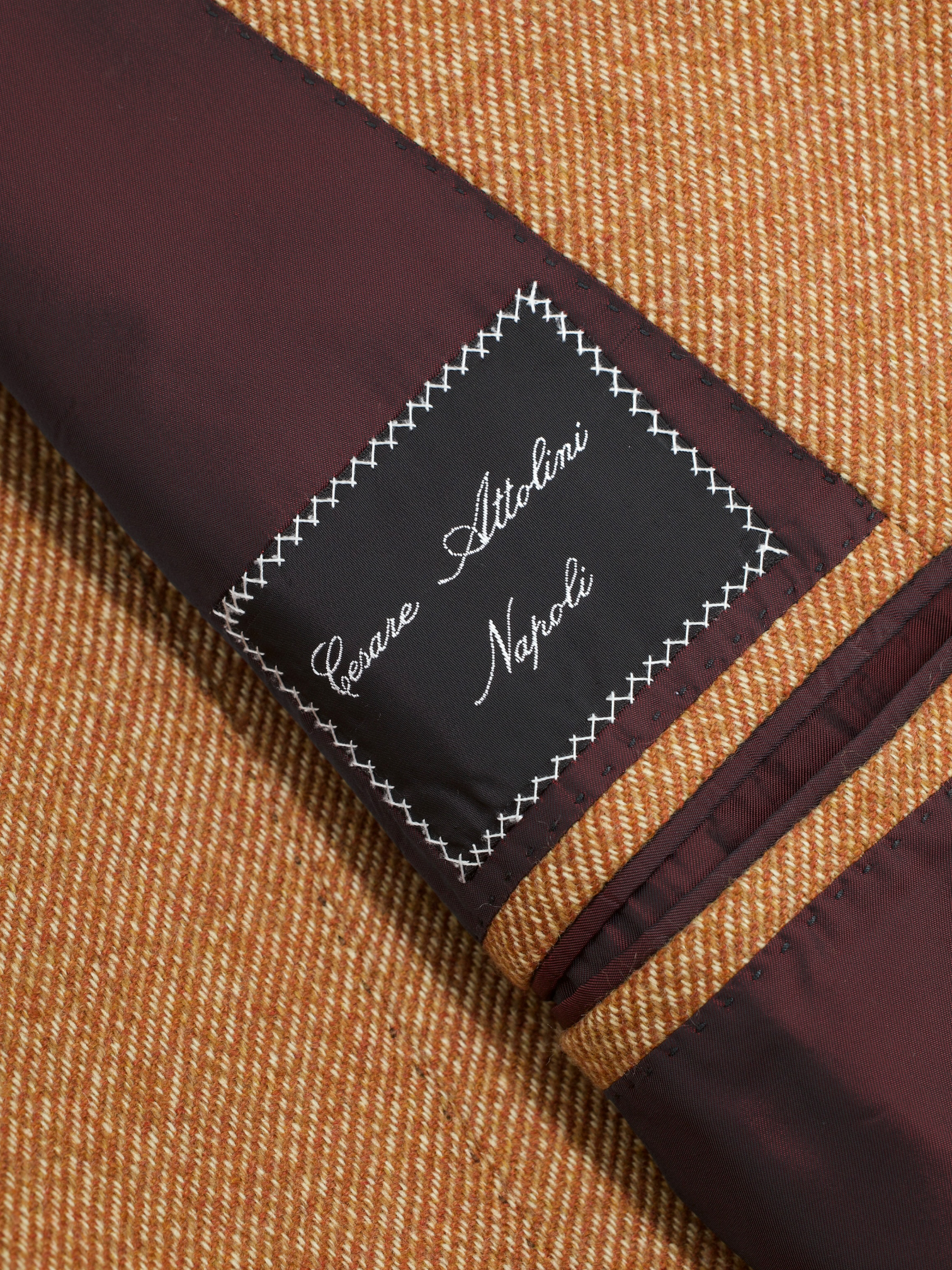 Cesare Attolini Caramel Brown Vintage Cashmere Twill Winter Jacket