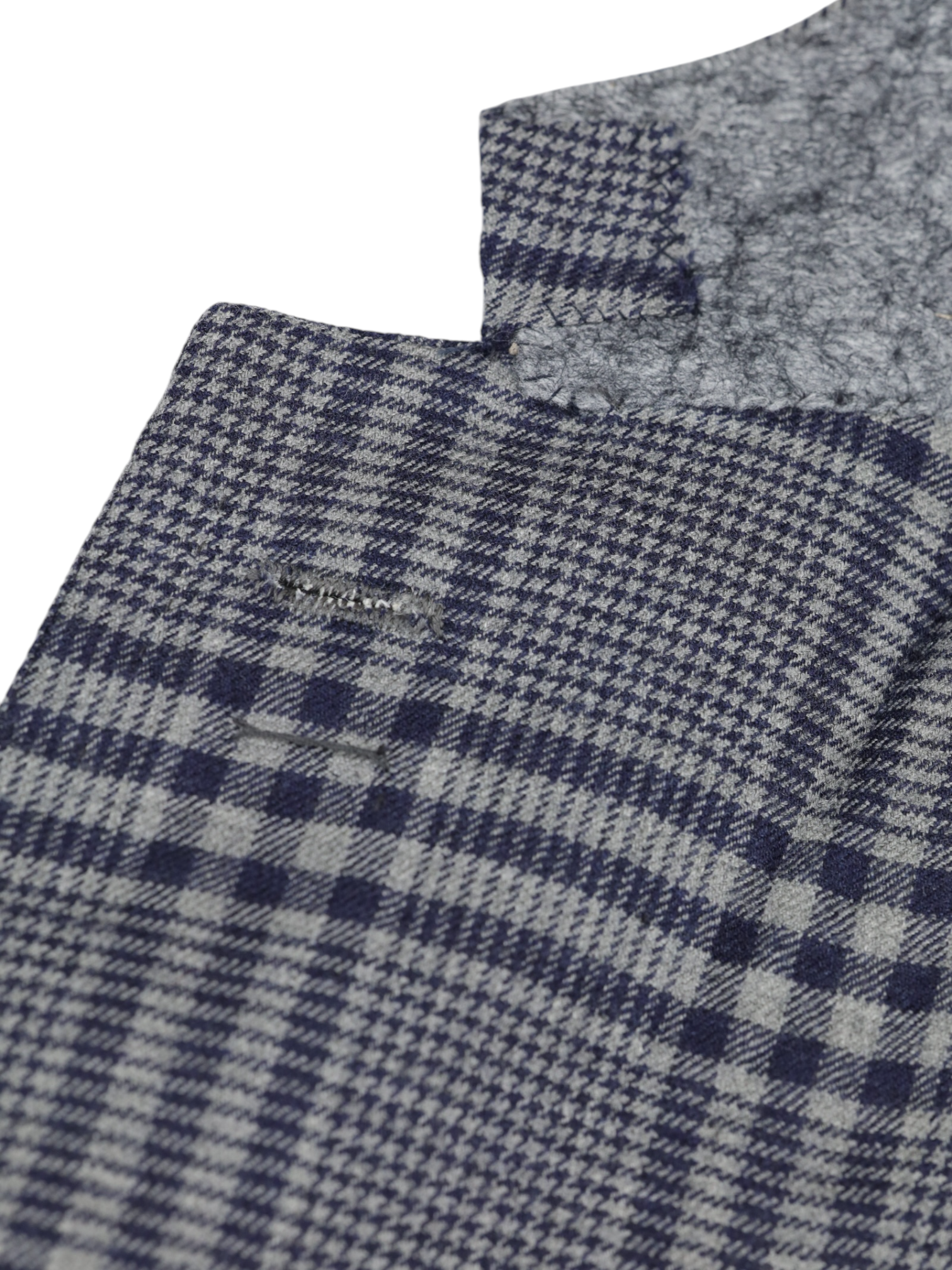 Mauro Blasi Light Grey Cashmere & Stretch Glenplaid Jacket