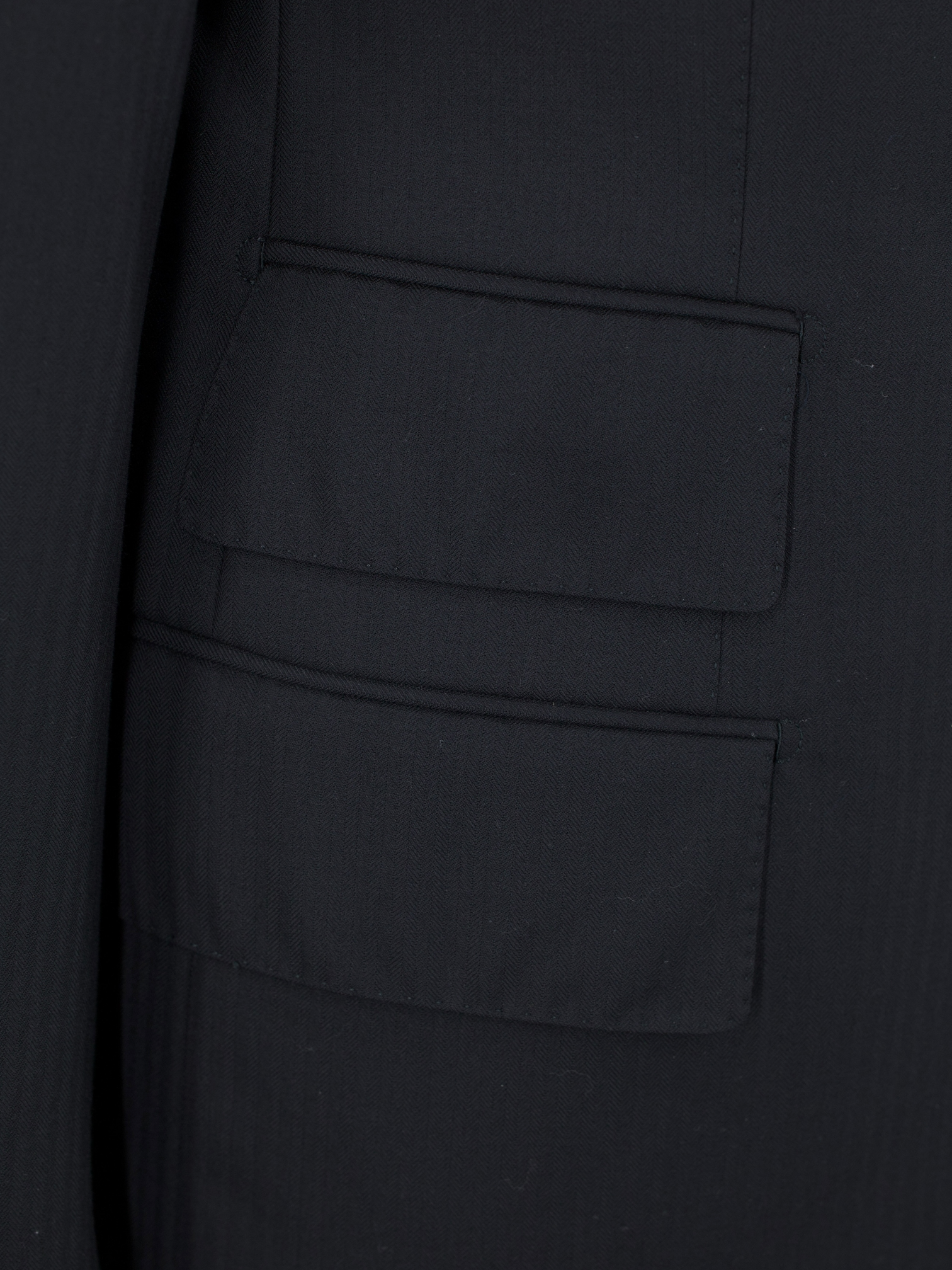 Tom Ford Black Fine-Wool Micro-Herringbone Windsor Suit