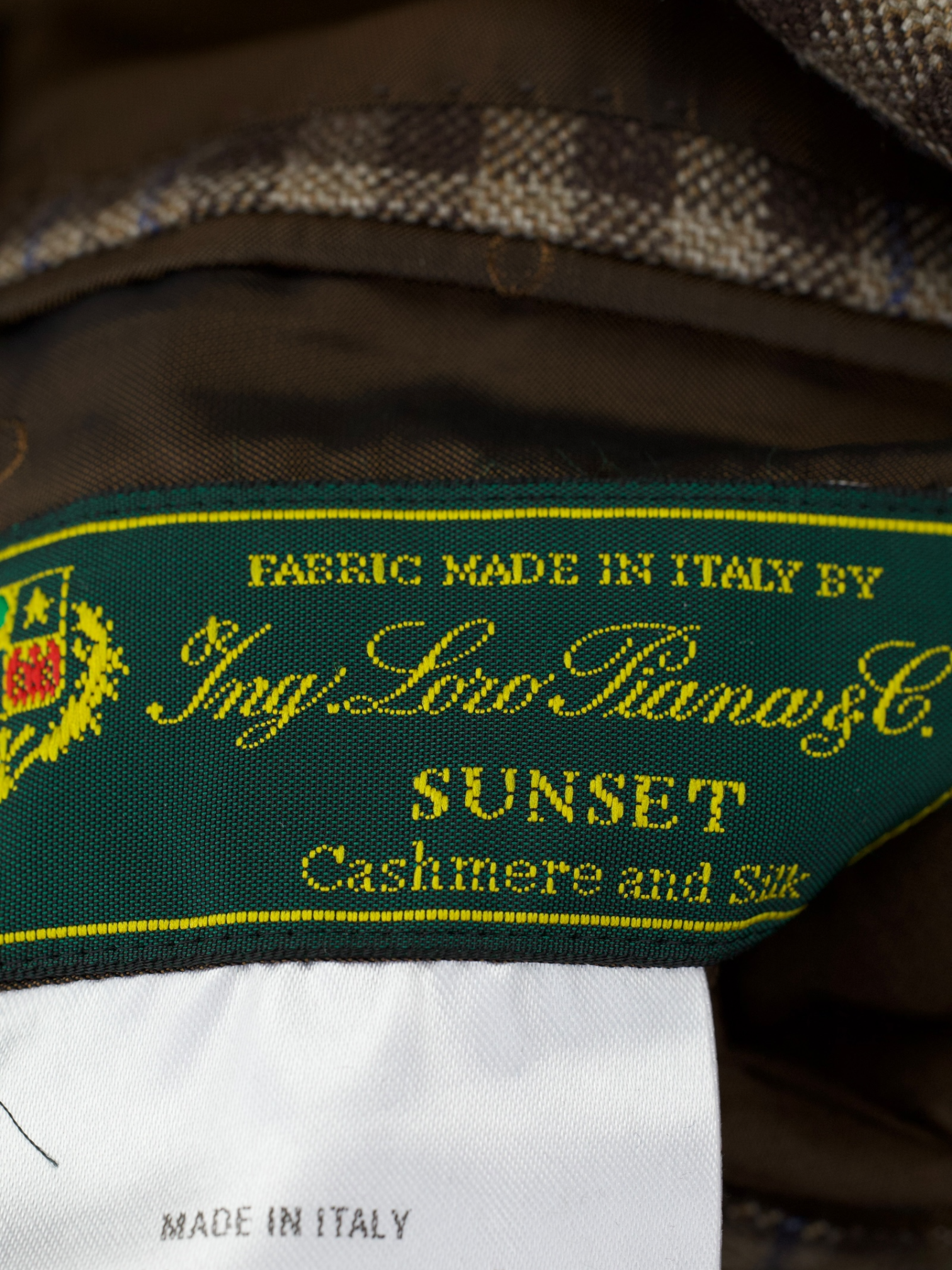 Caruso Brown & Blue Silk & Cashmere "Sunset" Boheme Jacket