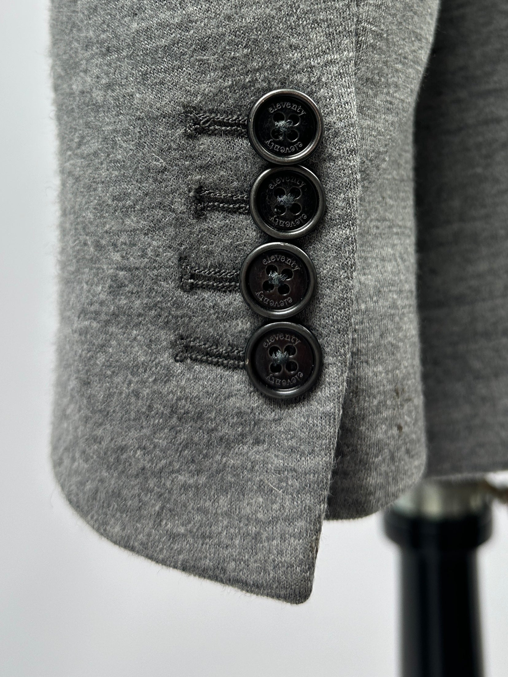 Eleventy Light Grey Jersey Knitted Jacket