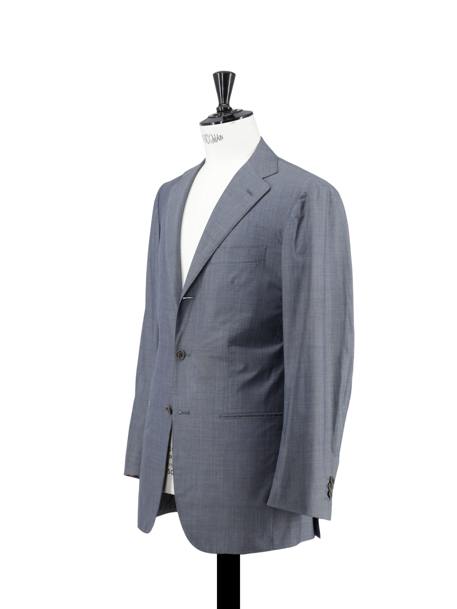 Kiton Steel Blue Lightweight Iridescent-Wool Suit