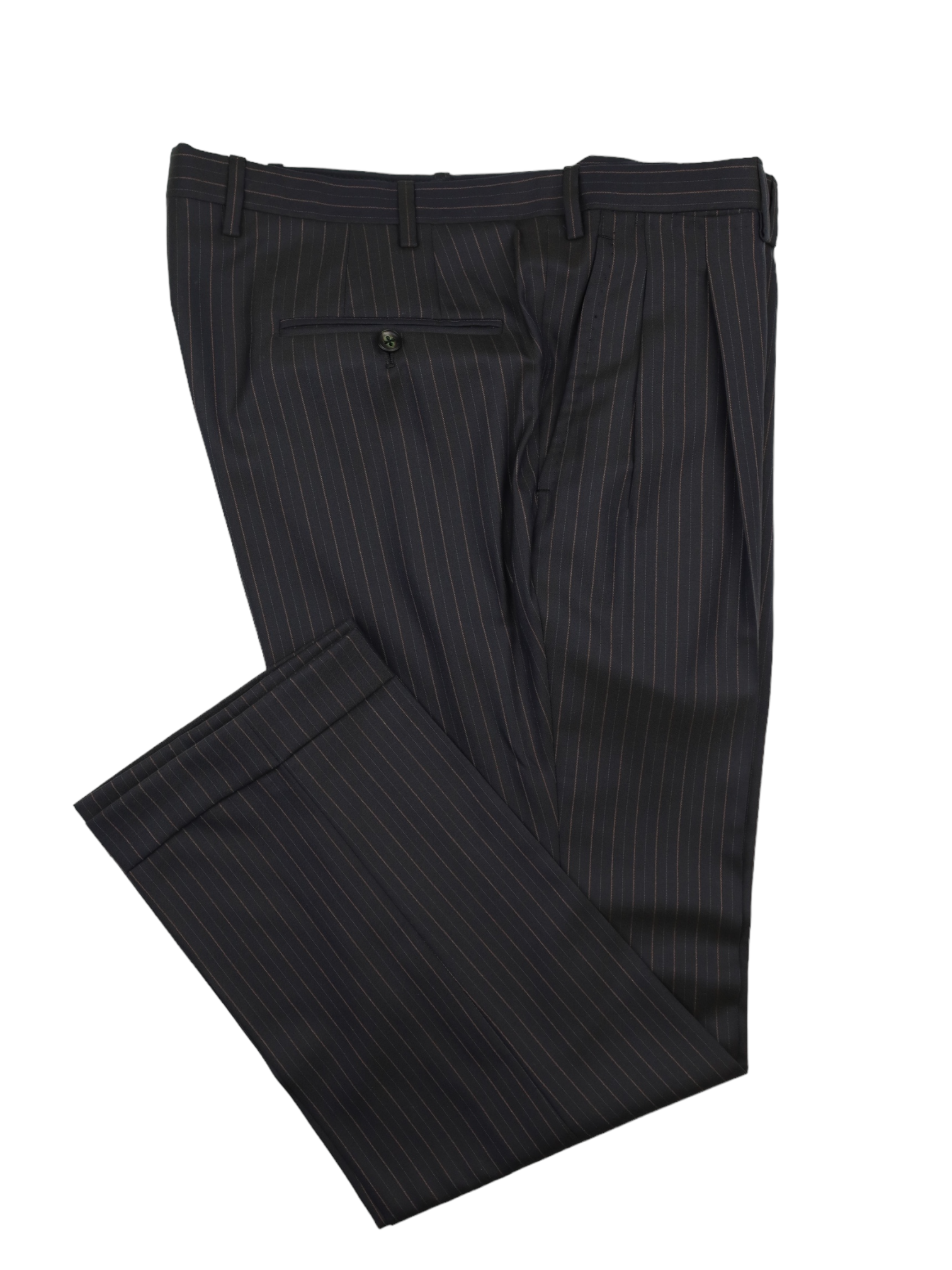 Kiton Anthracite 3-Piece Super 180's Bi-Color Pinstripe Suit