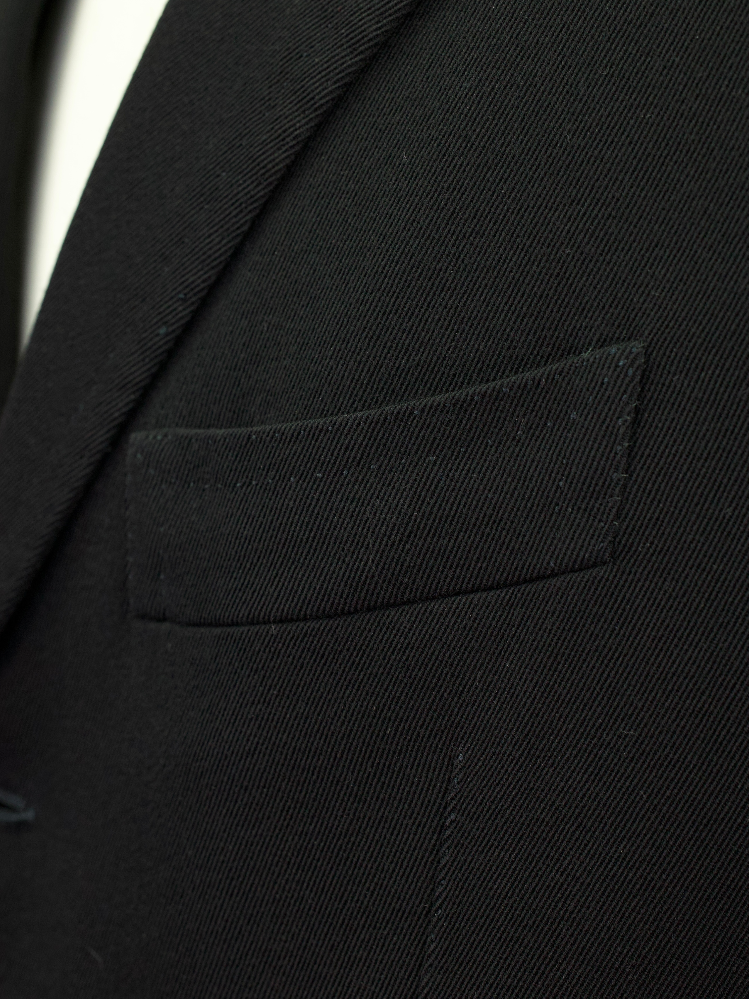Cesare Attolini Black Wool & Cotton Gabardine-Twill Covert Coat