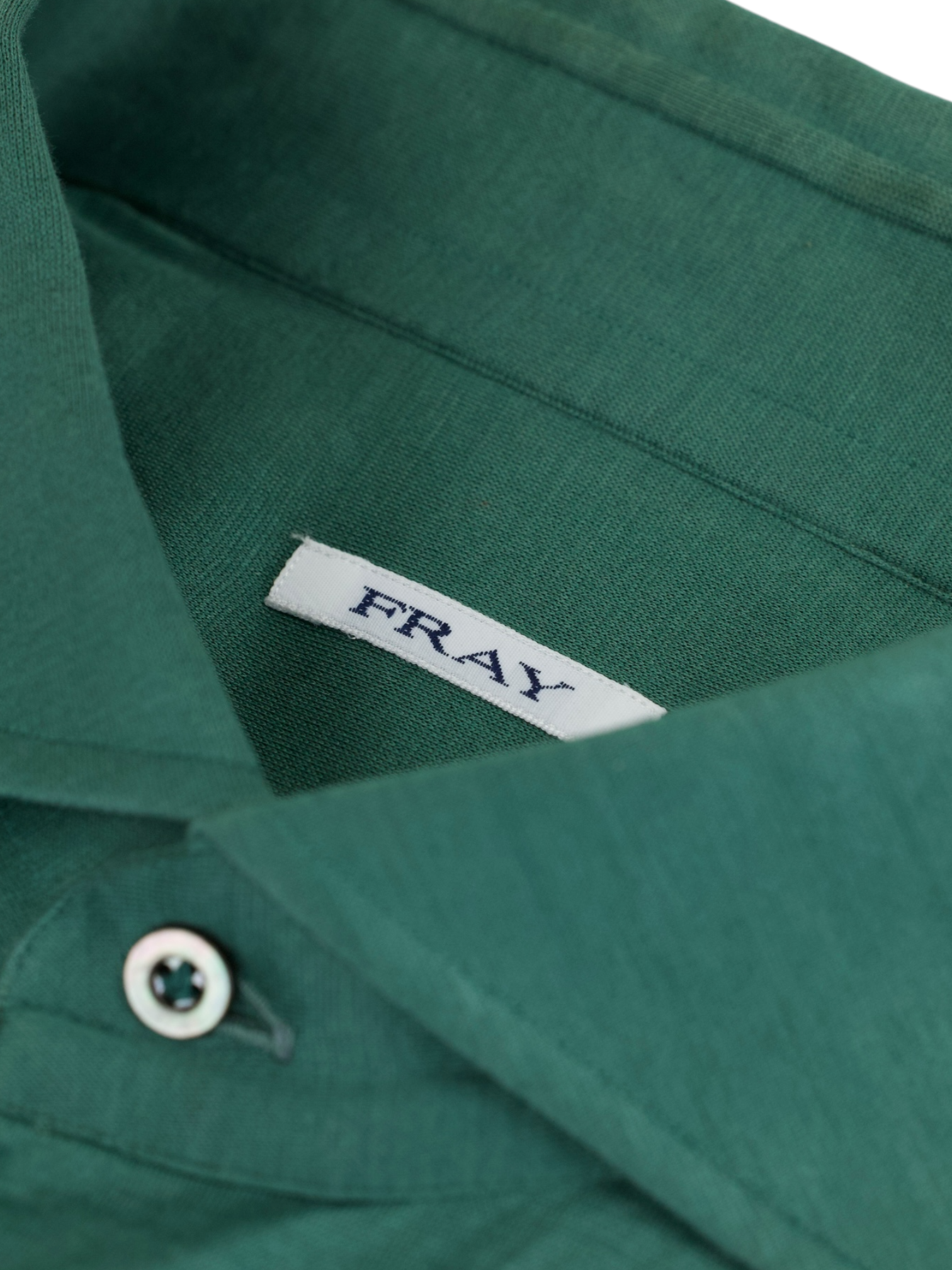 Fray Emerald Green Cotton Jersey-Knitted Shirt
