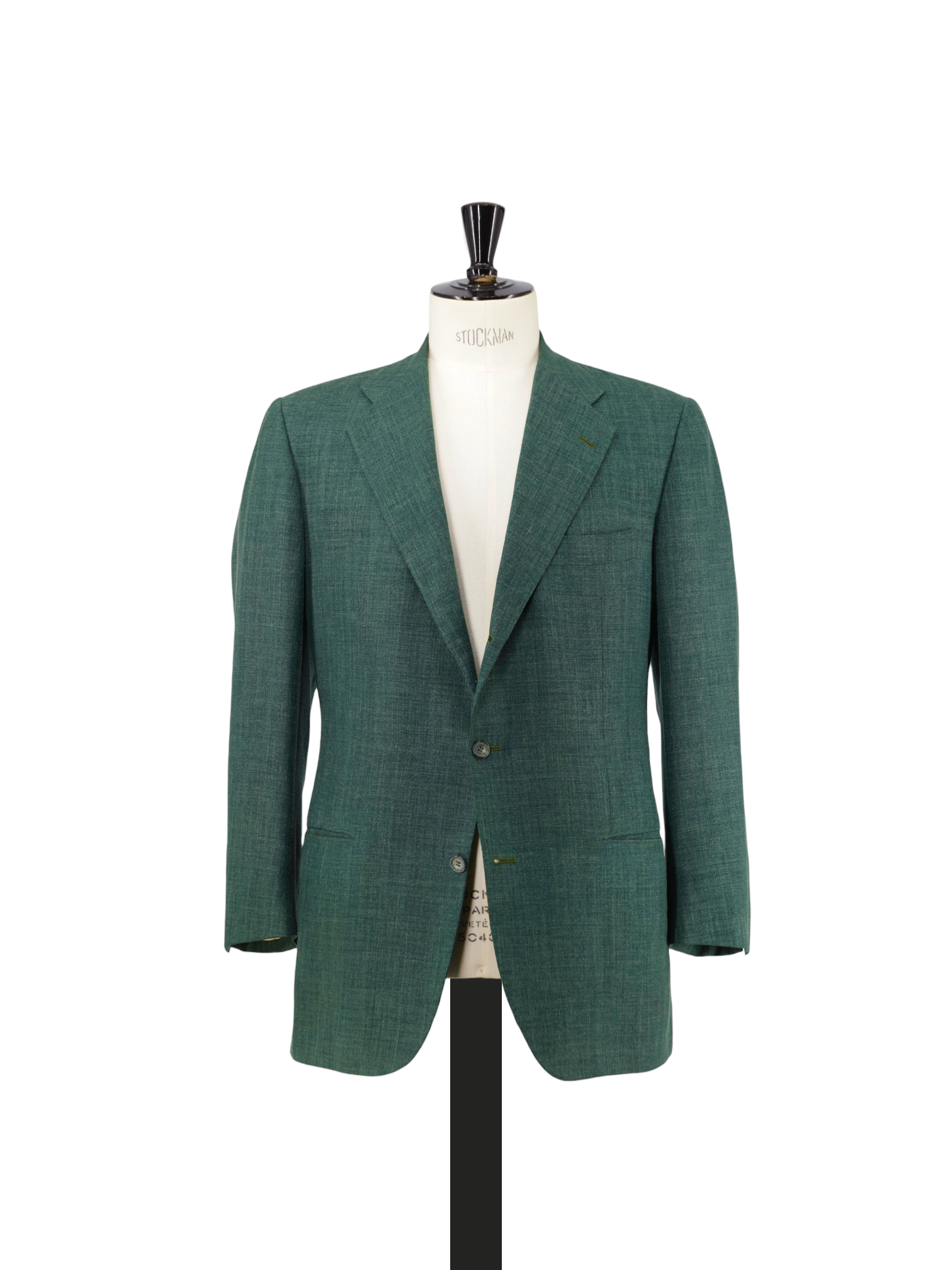 Kiton Verdigis Green Wool & Linen Melange Jacket