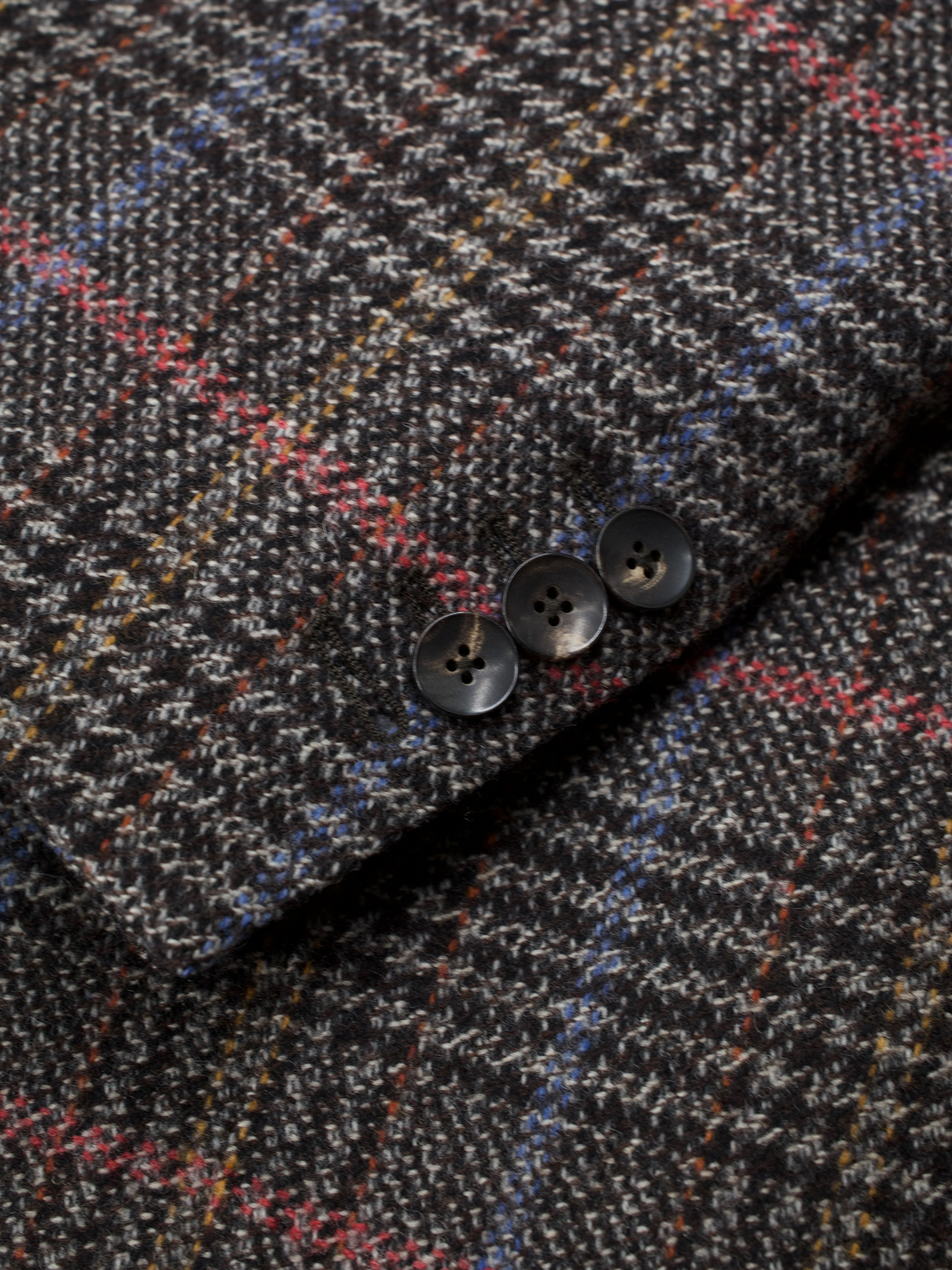 Lardini Brown & Multicolor Wool Tartan Jacket