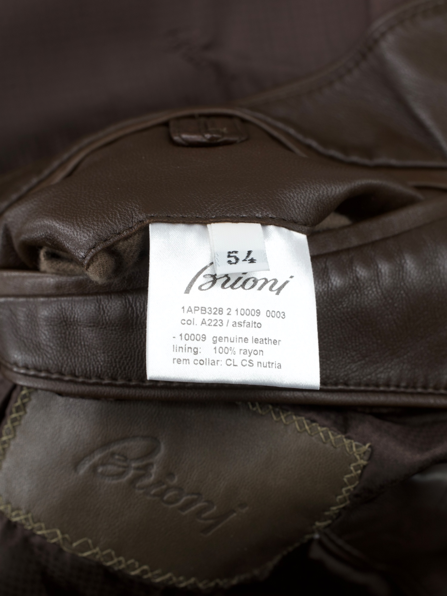 Brioni Dark-Olive Drab Lambskin Suède Coat