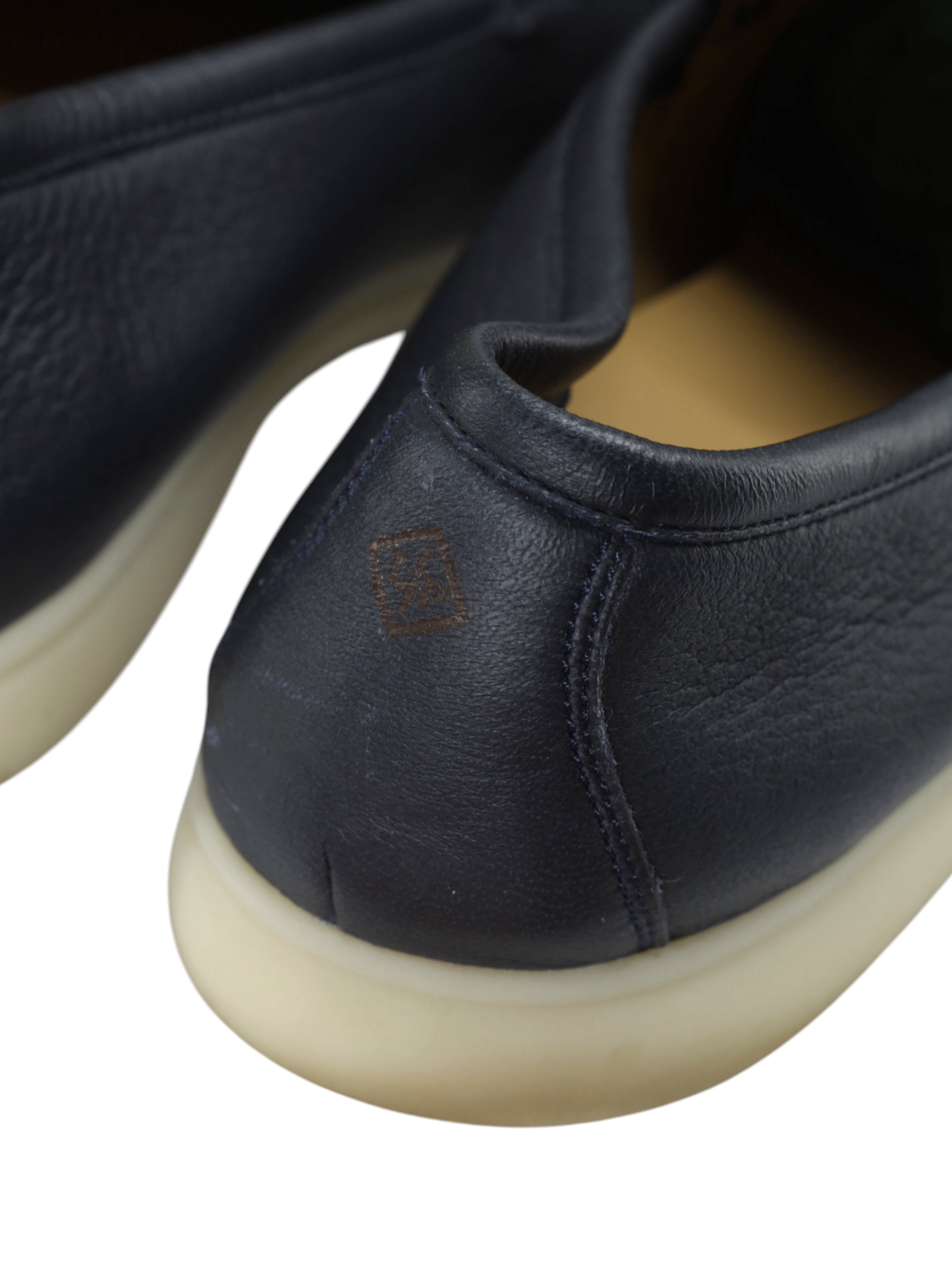 Loro Piana Dark Blue Elk Leather Summer Walk Loafers