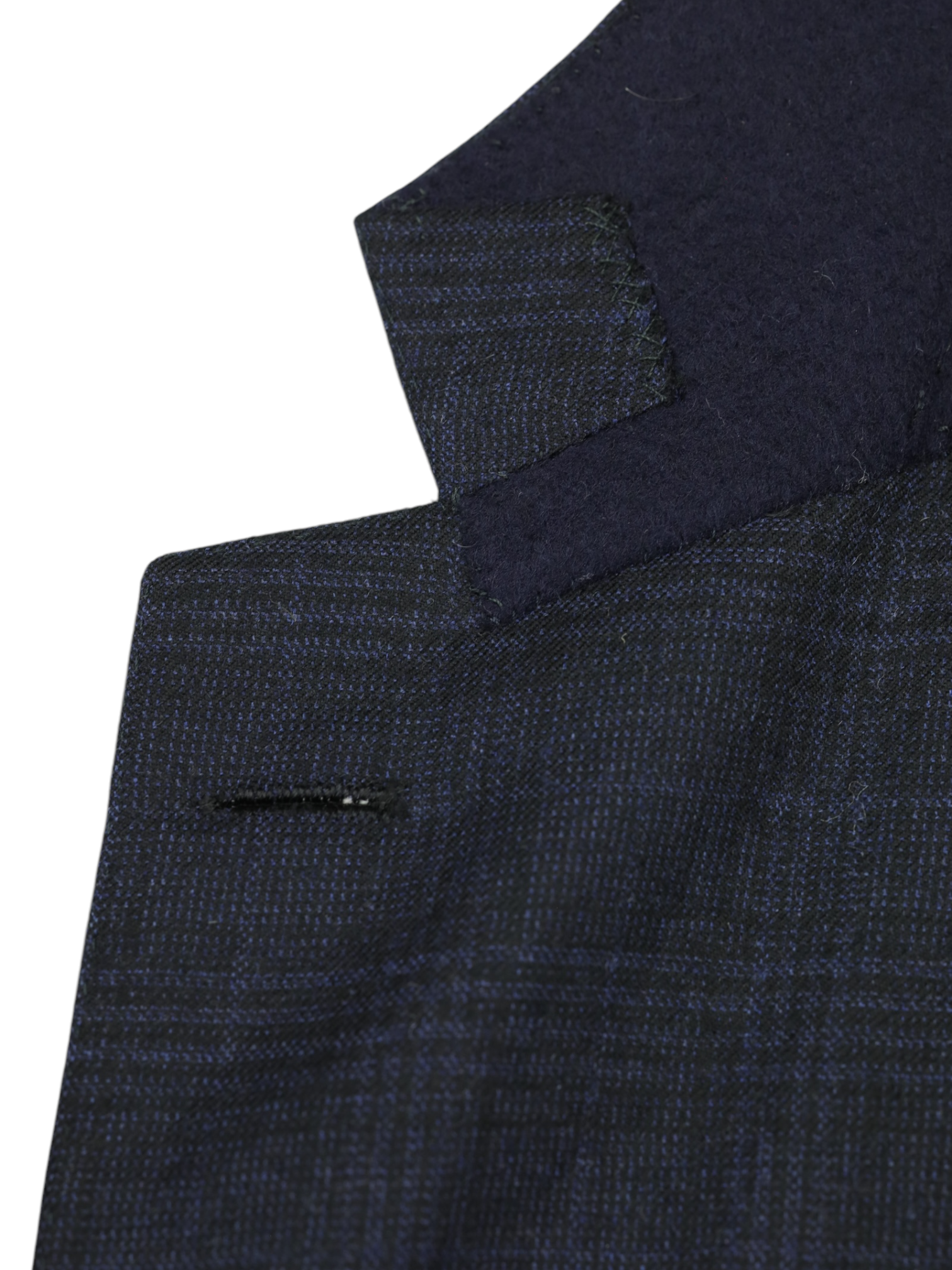 Kiton Navy Pure Cashmere Shadow-Glenplaid Suit
