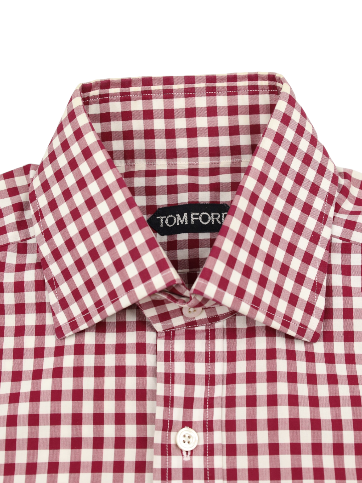 Tom Ford Red Gingham Check Shirt
