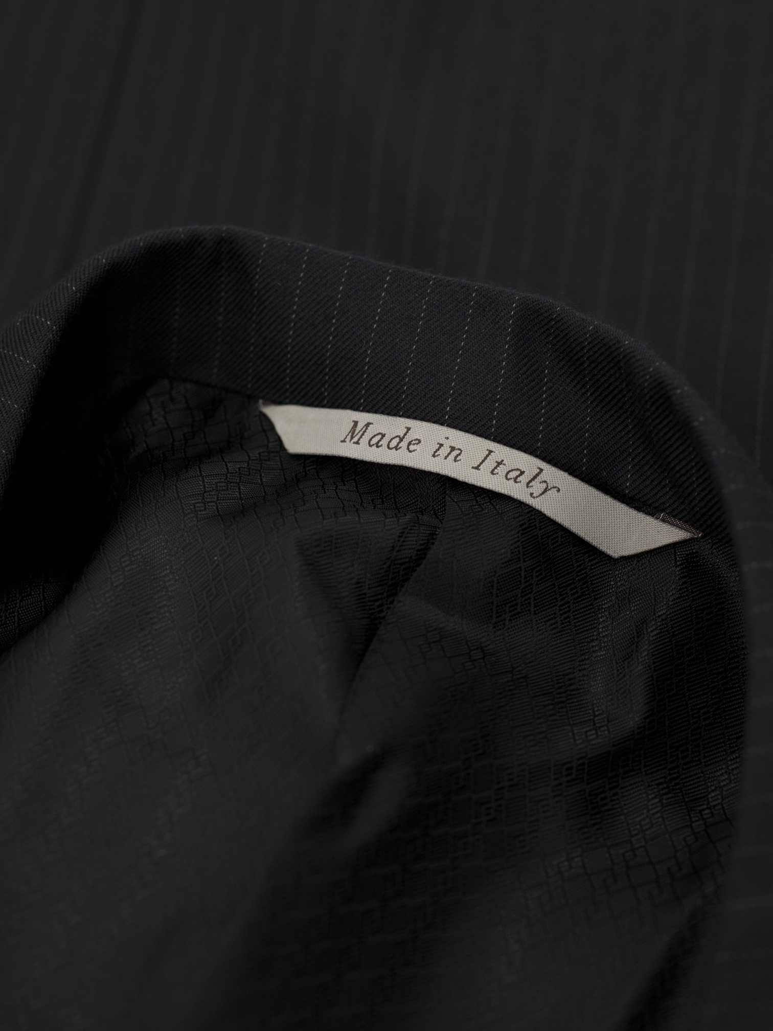 Canali Black Super 180's Pencil-Stripe Suit