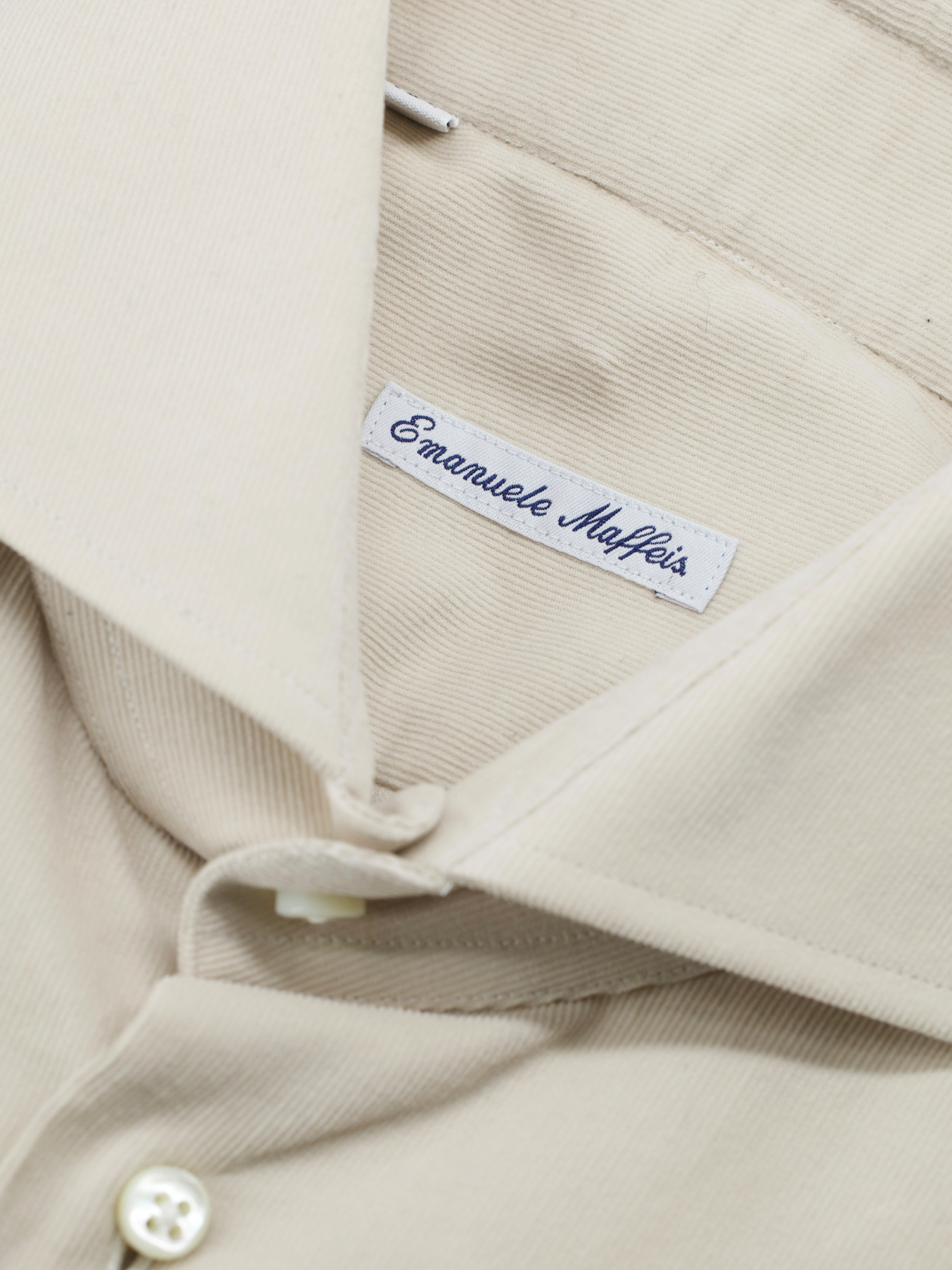 Emanuele Maffeis Beige Cotton Corduroy "Emma" Shirt