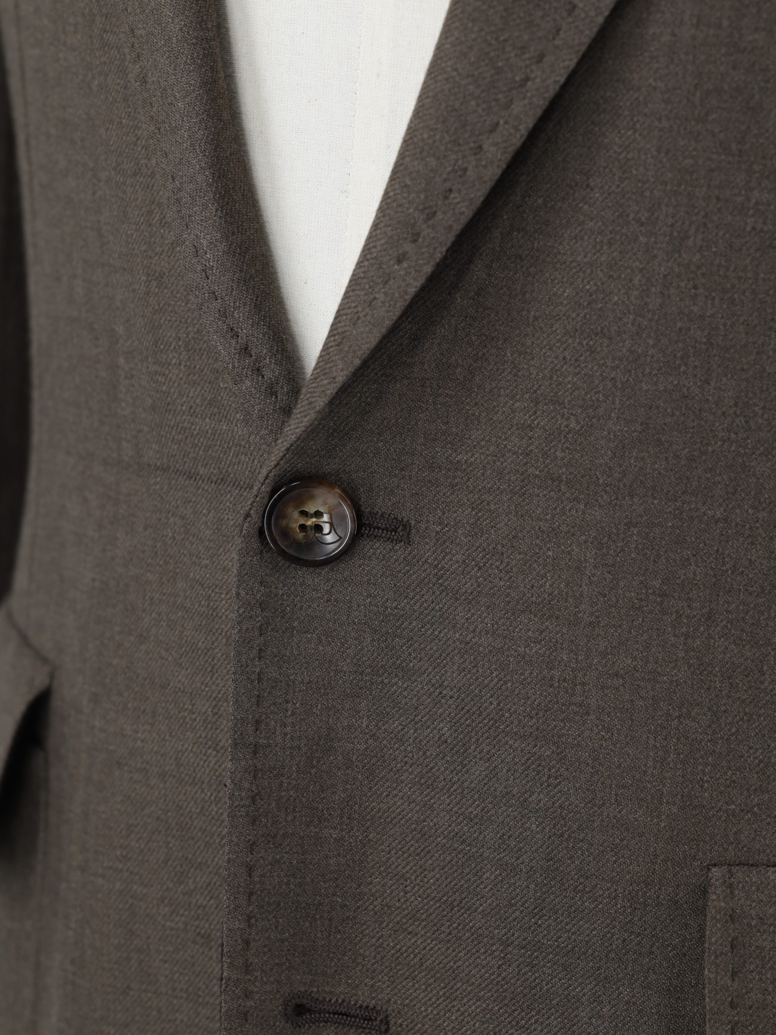 Brioni Taupe Wool & Silk Unconstructed "Metallica Collection" Jacket