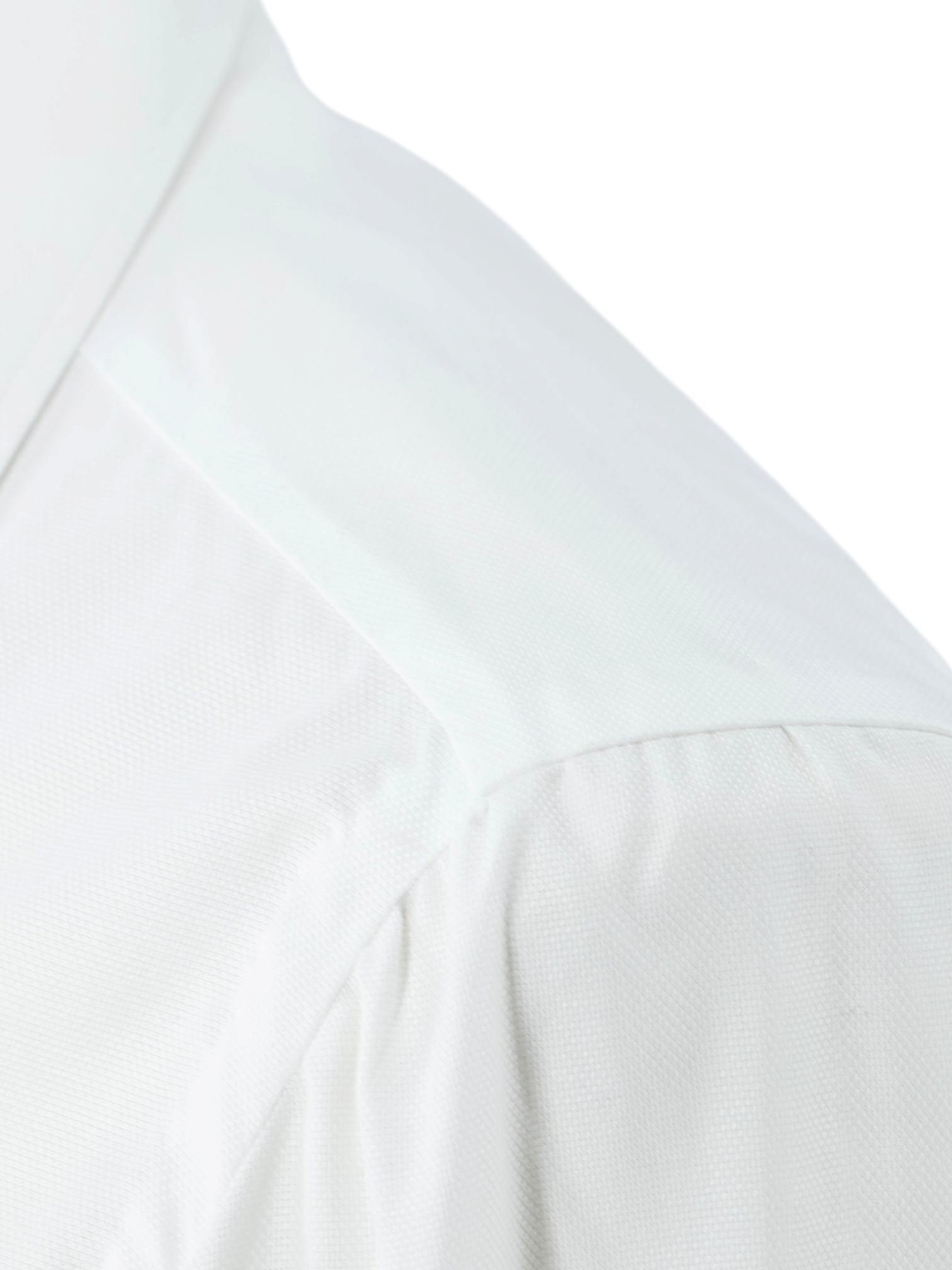 Finamore White Cotton Pinpoint Barrel-Cuff Shirt