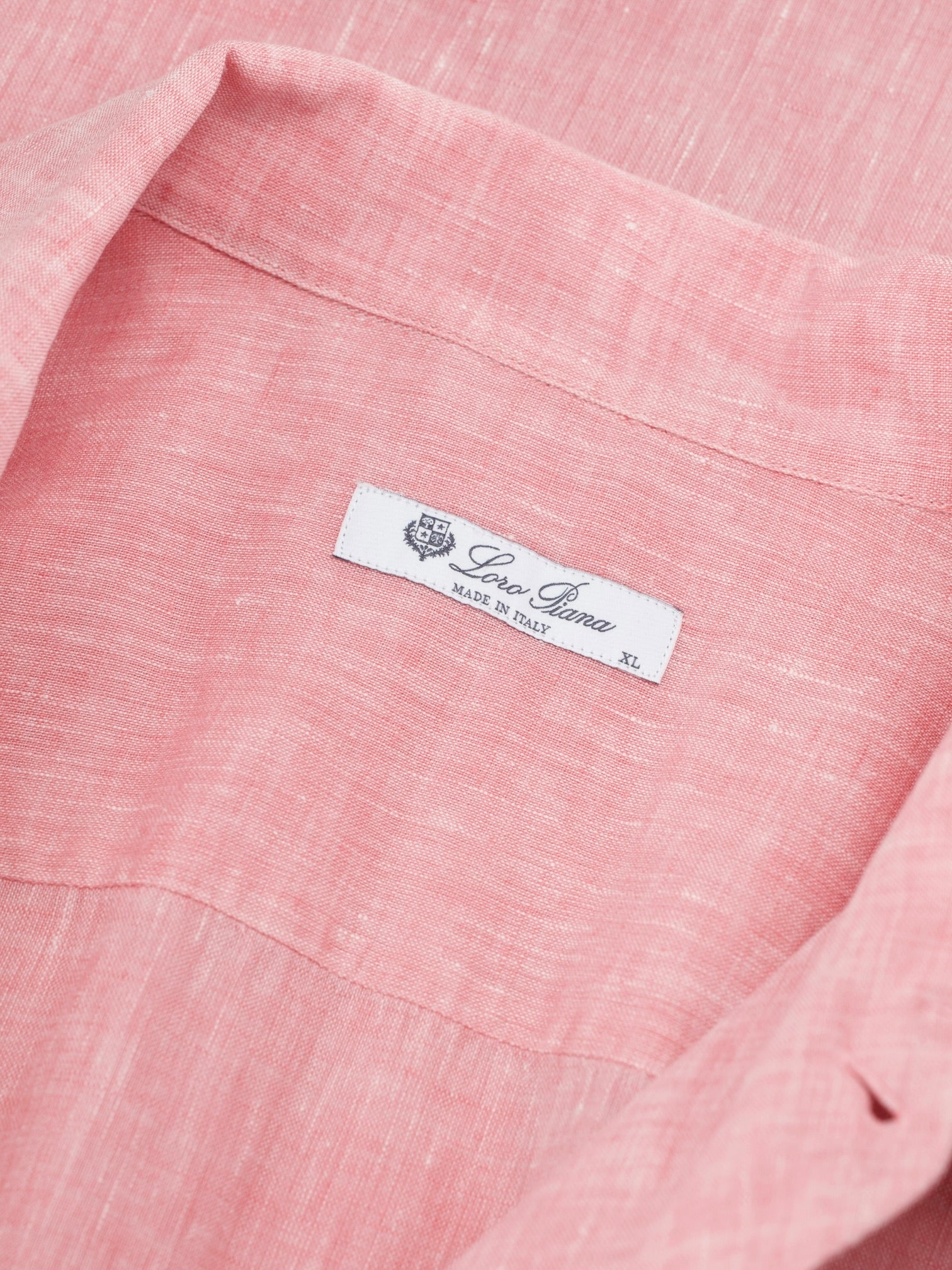 Loro Piana Pink Pure Linen Pop-Over André Shirt