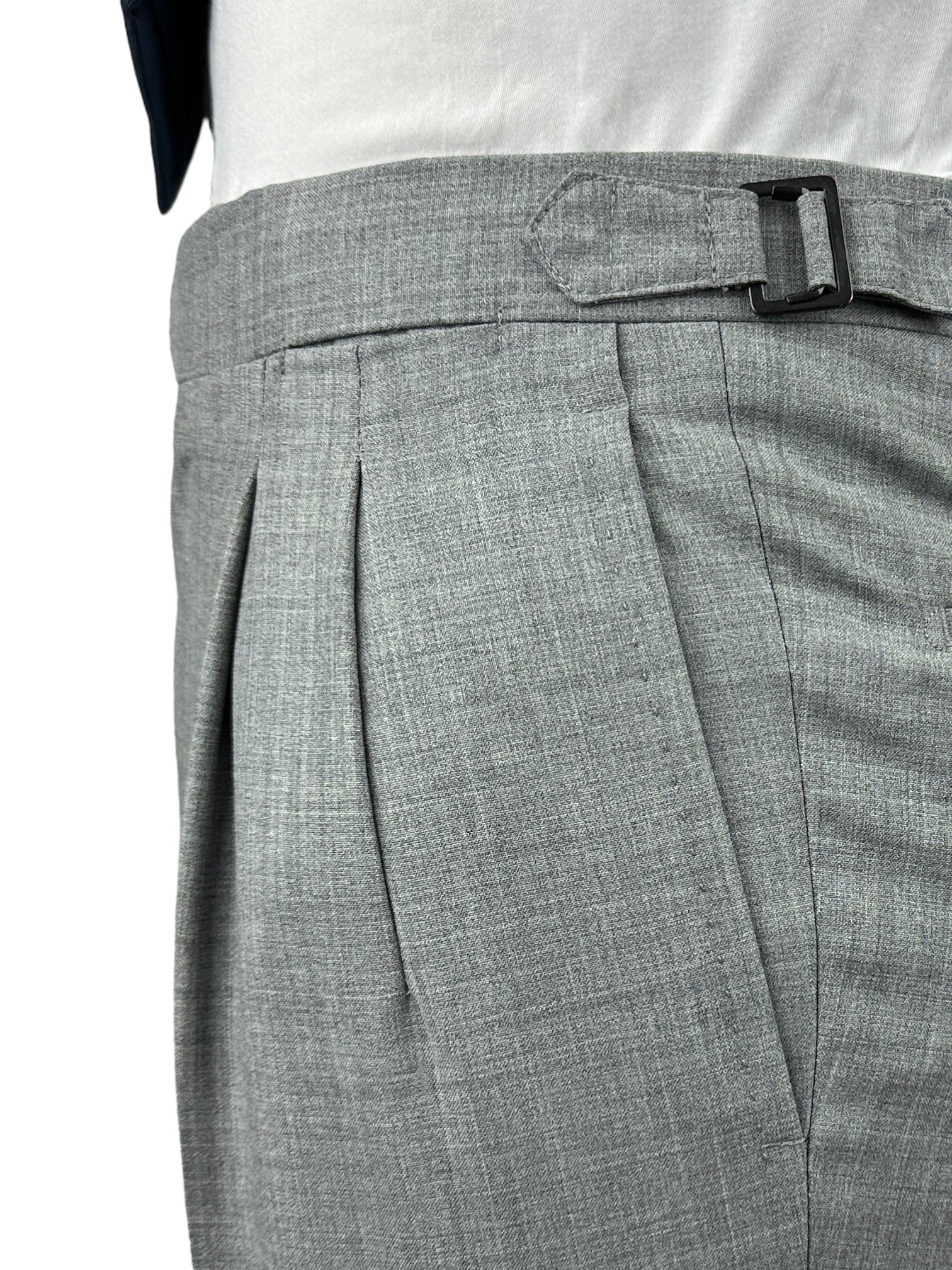 Rota Grey Double Pleated Trousers