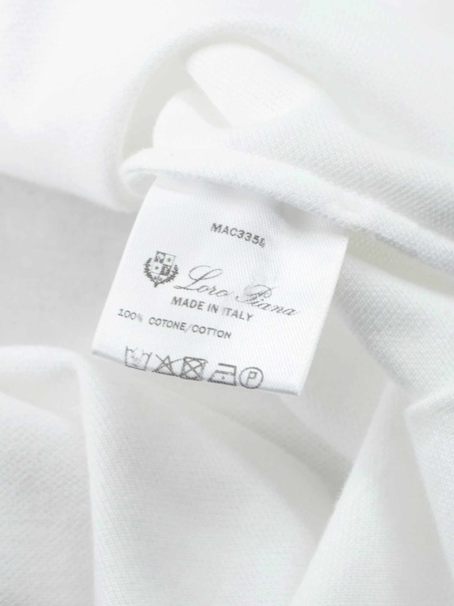 Loro Piana White Cotton-Pique Polo Shirt