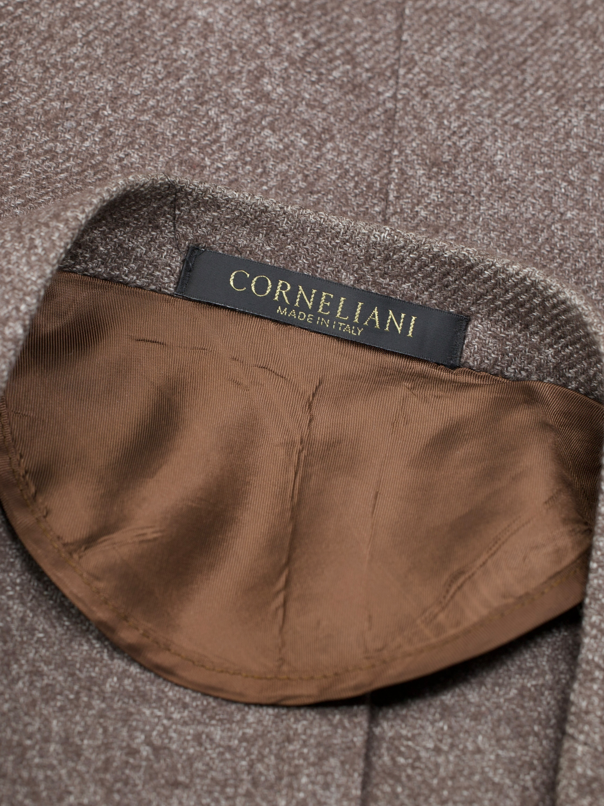 Corneliani Brown Wool, Cotton, Angora & Cashgora Country Jacket