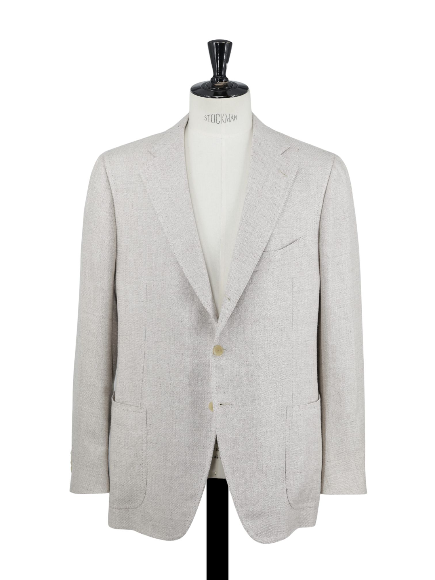 Cesare Attolini Oatmeal Linen, Silk & Cotton Micro-Structure Jacket