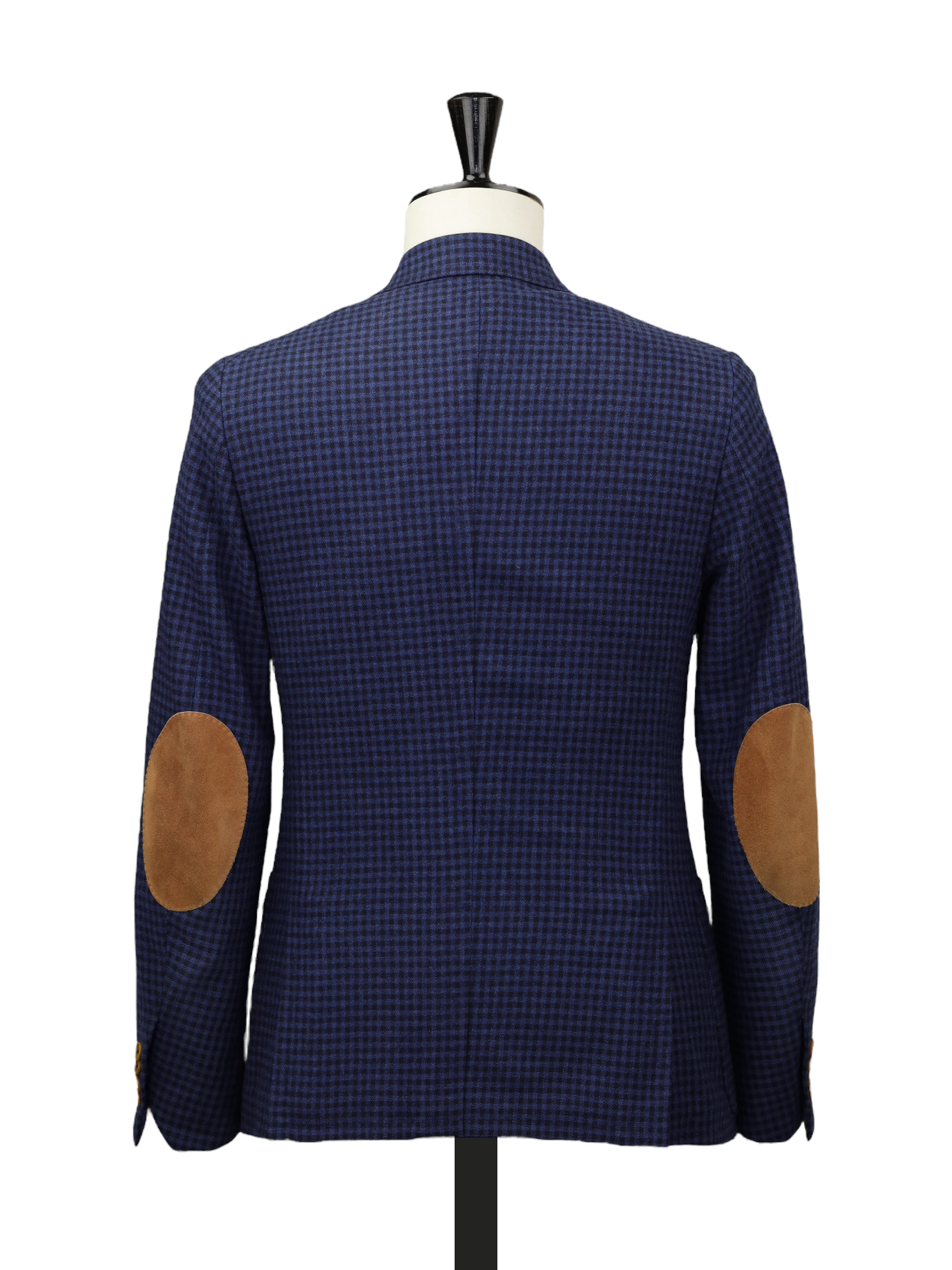 Isaia Blue Wool & Cashmere Gingham-Check Country Jacket