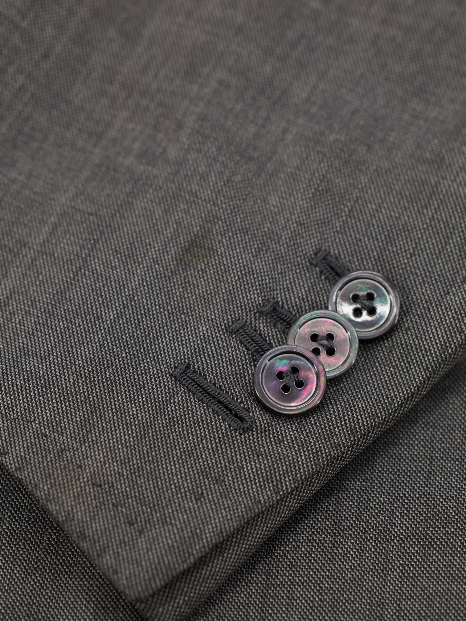 Sartoria Chiaia Grey Wool Sharkskin Neapolitan Suit