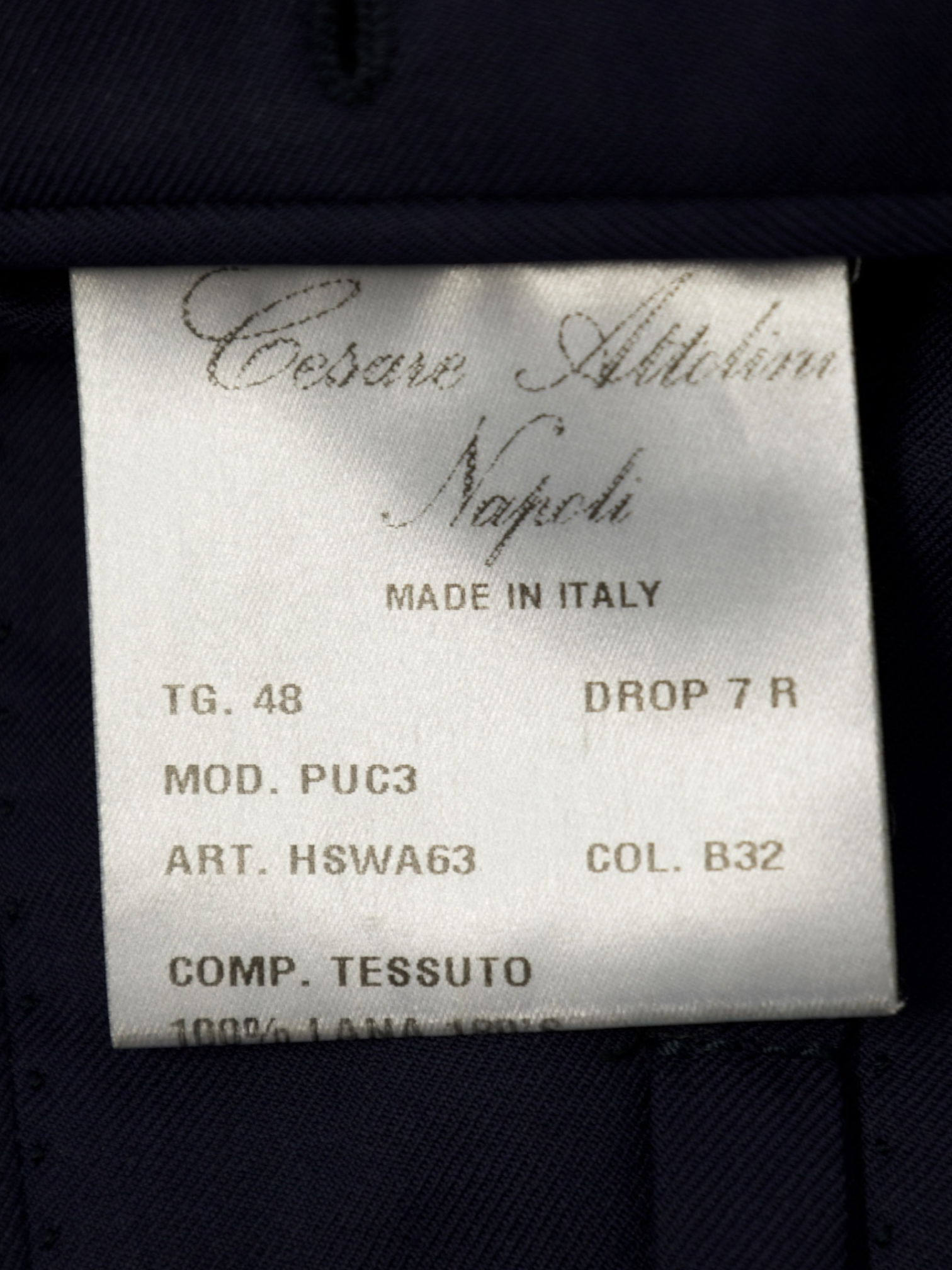 Cesare Attolini Navy Super 180's Sartorial Trousers