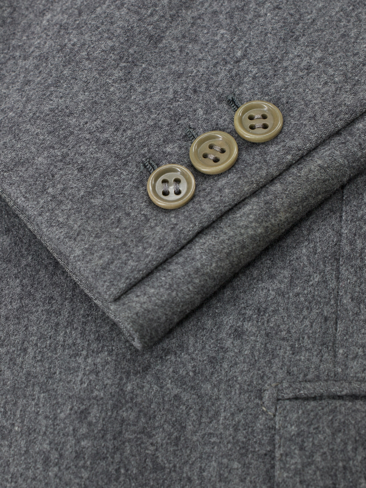 Brioni Grey Vintage Double-Breasted Wool-Flannel Roman-Style Jacket