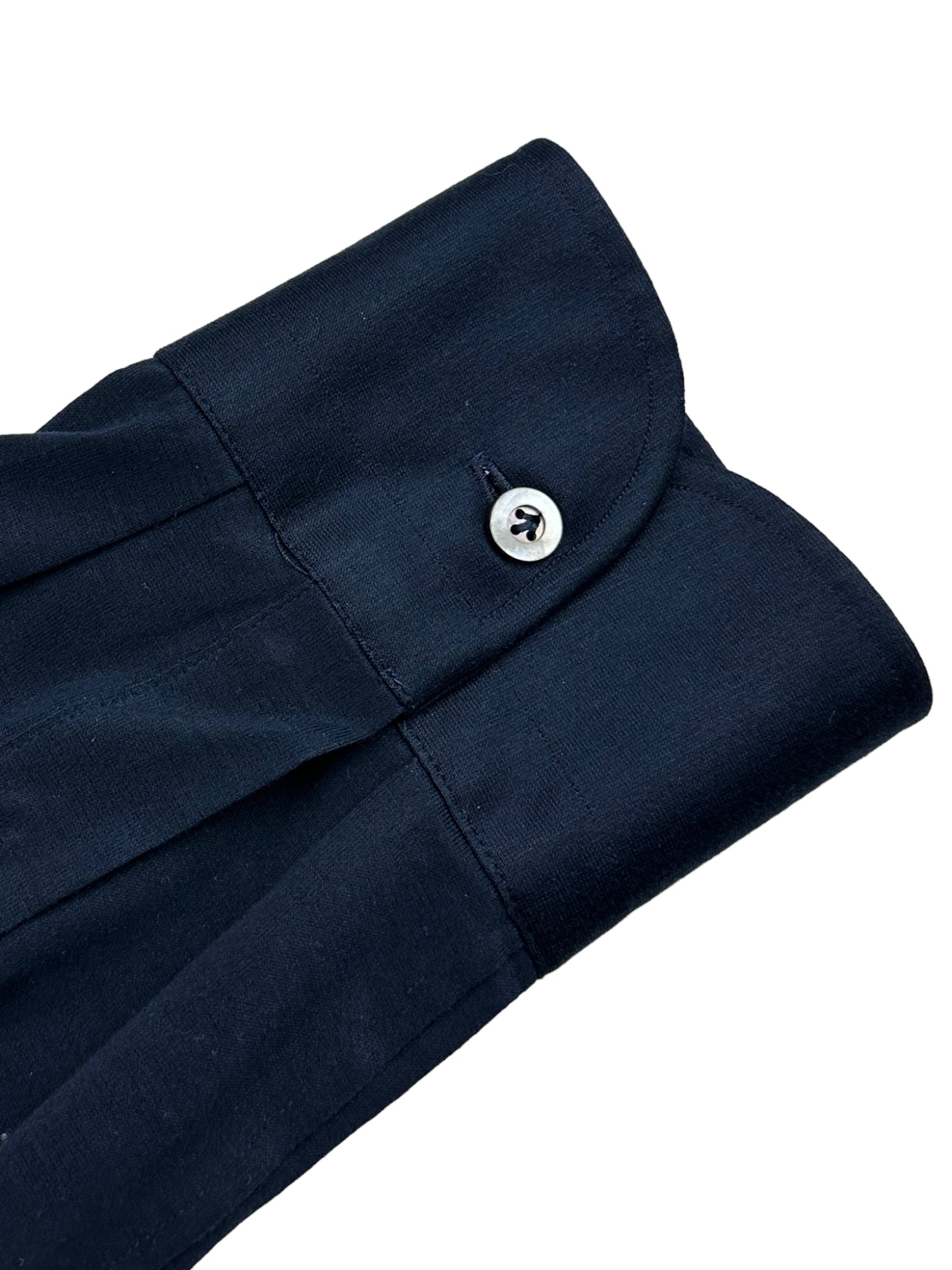 Fray Navy Jersey Knitted Shirt