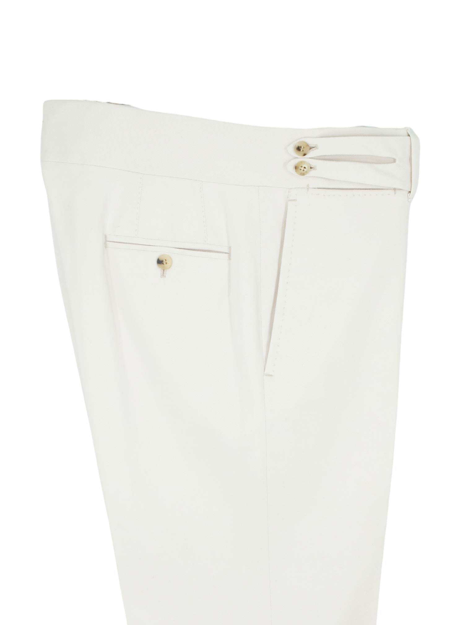 Sartoria Voglio Ecru Heavyweight Cotton-Twill Sartorial Trousers