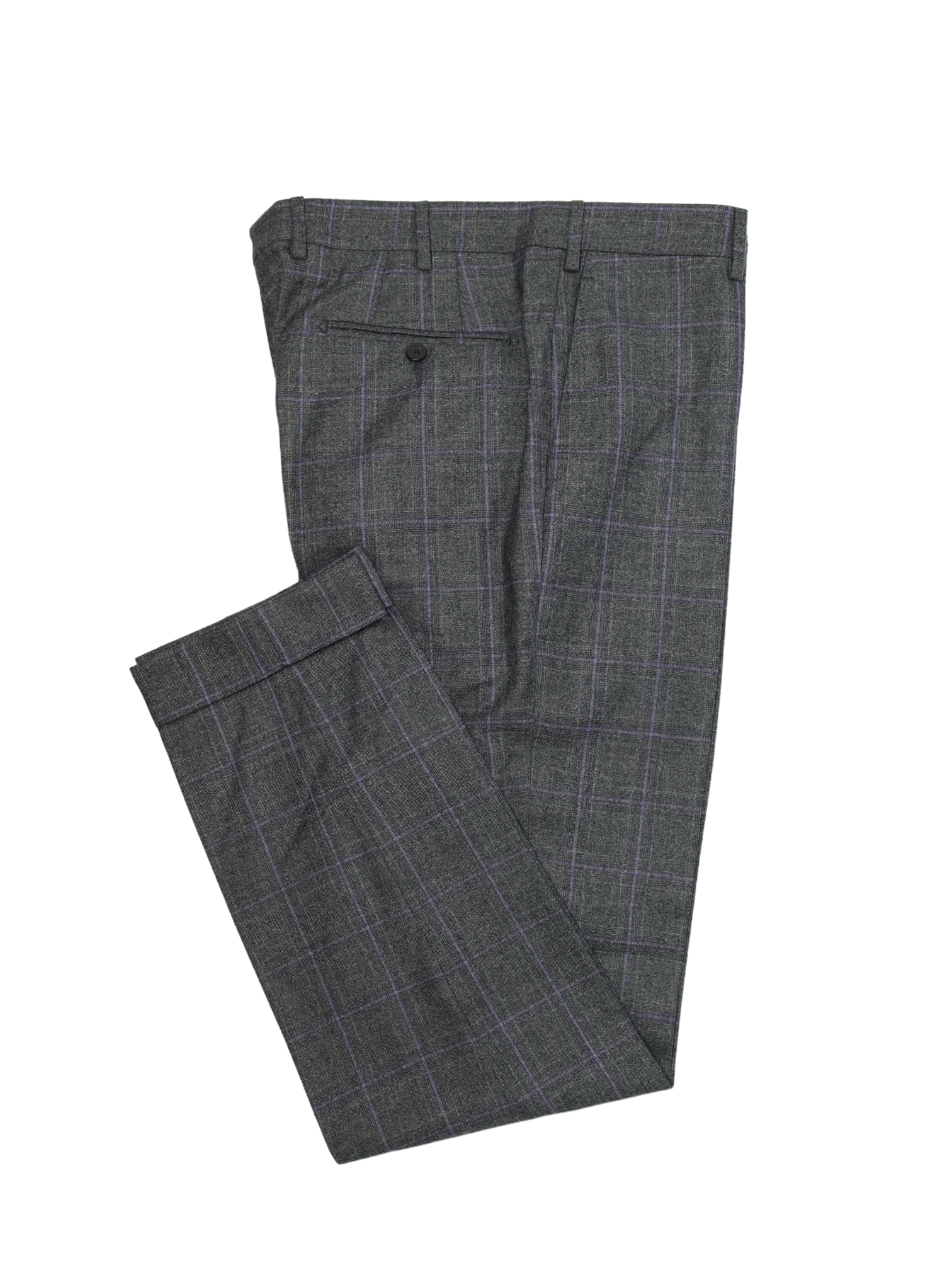 Caruso Grey Aida Super 130's Windowpane Double Breasted Suit