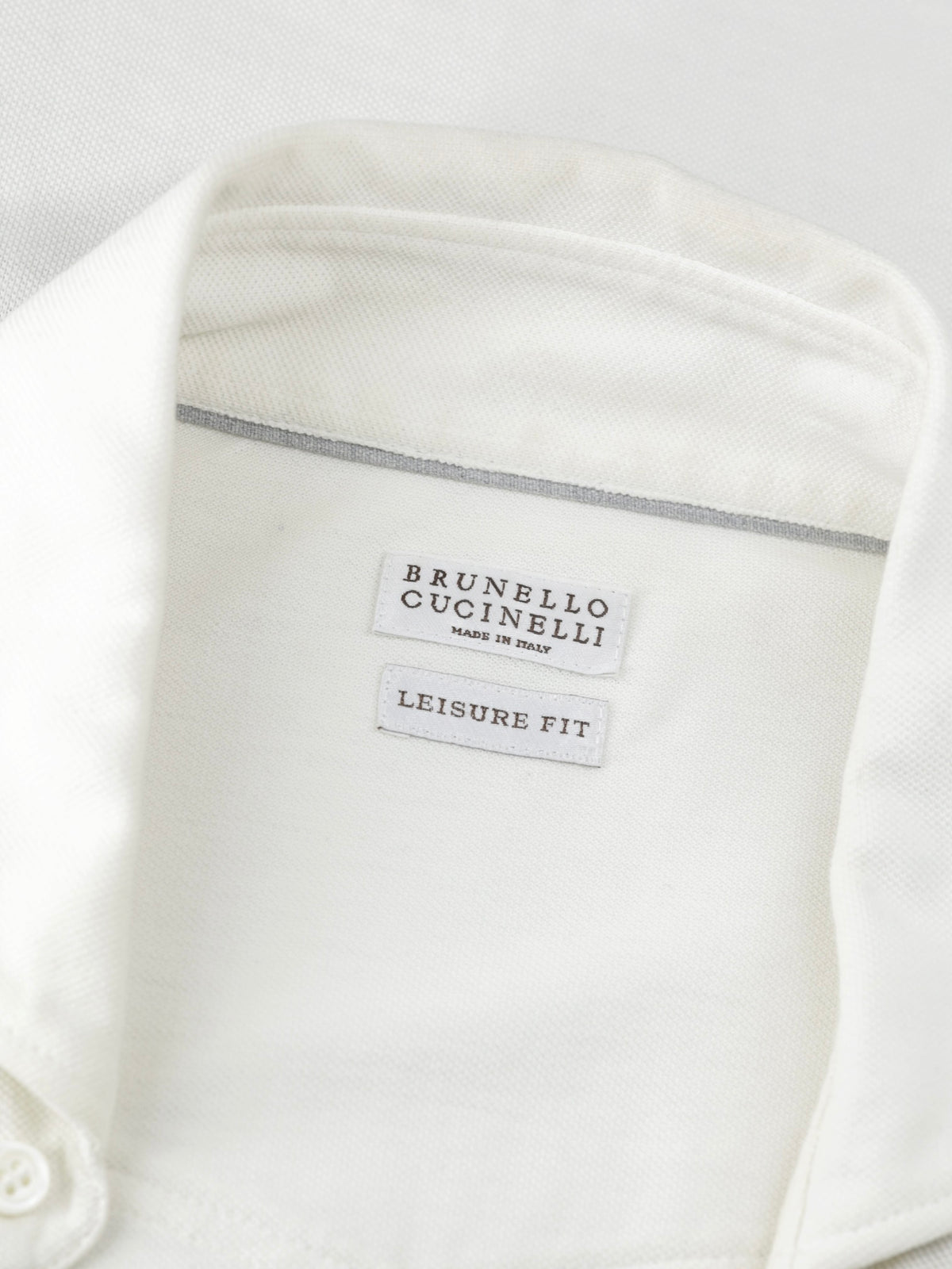 Brunello Cucinelli Offwhite Pique-Cotton Western-Style Overshirt