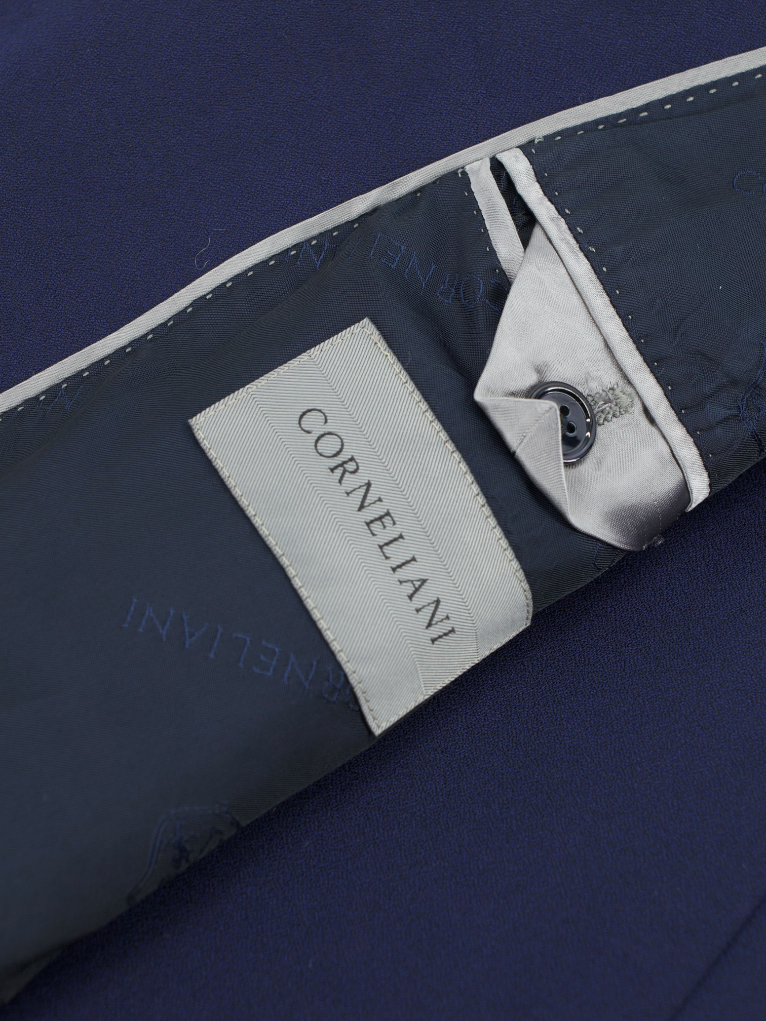 Corneliani Dark Blue 3-Piece Super 120's Wool Wedding Suit