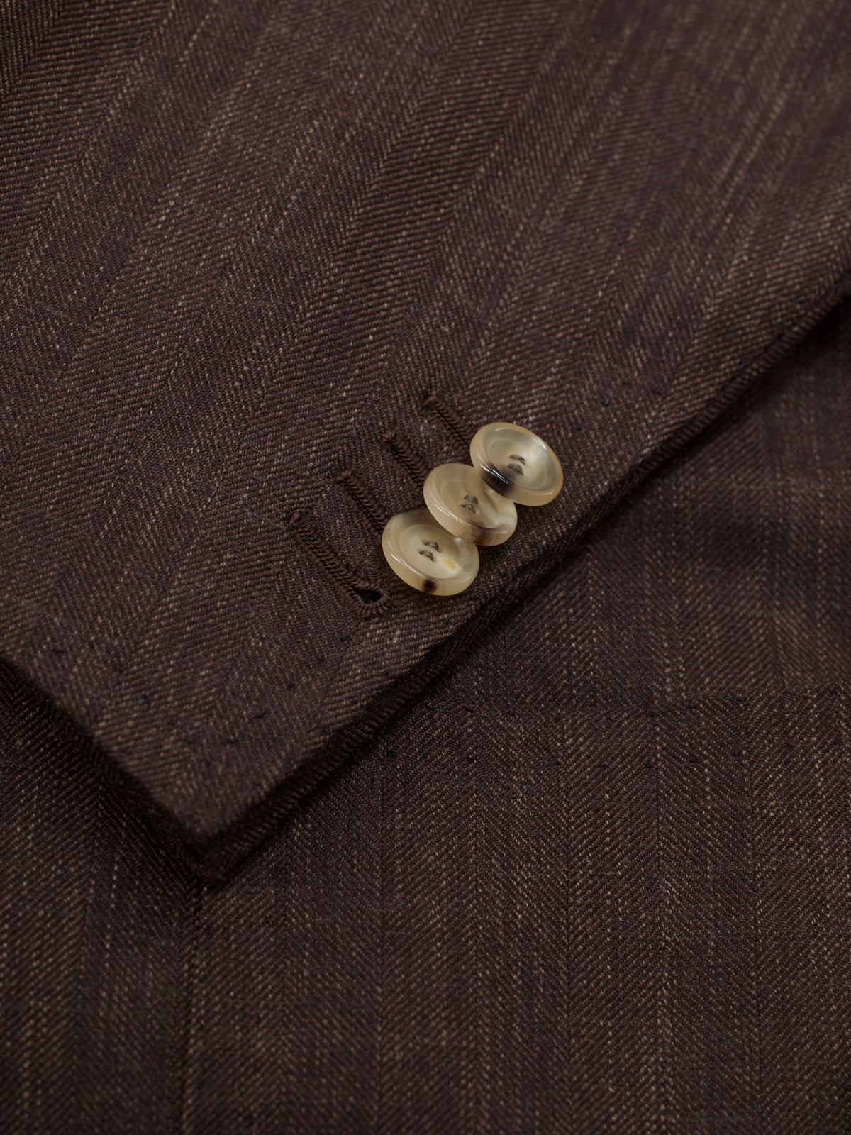 Cesare Attolini Castagne Brown Wool, Silk & Linen Melange Jacket