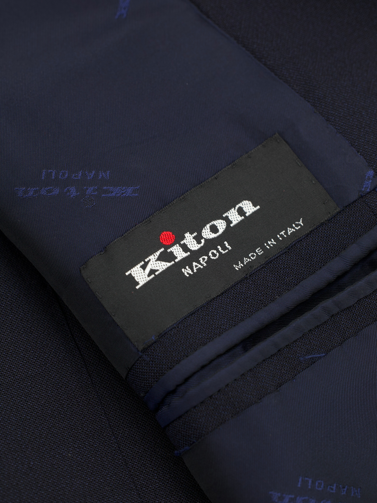 Kiton Deep Navy Cool-Wool Plain Weave Suit