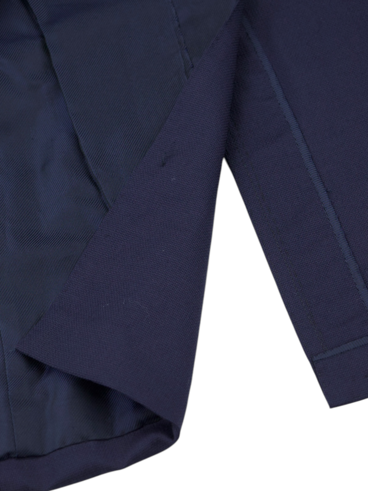 Cesare Attolini Navy Hopsack Wool Jacket