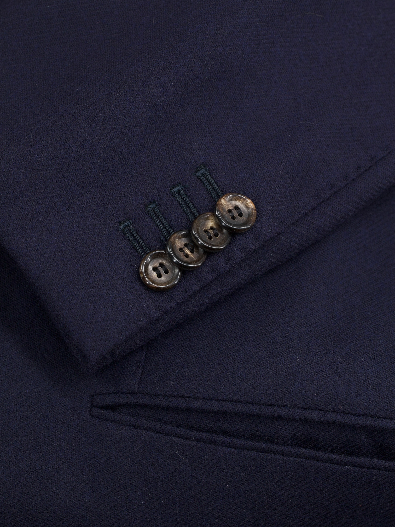 Stile Latino Navy Brushed-Wool Twill Jacket